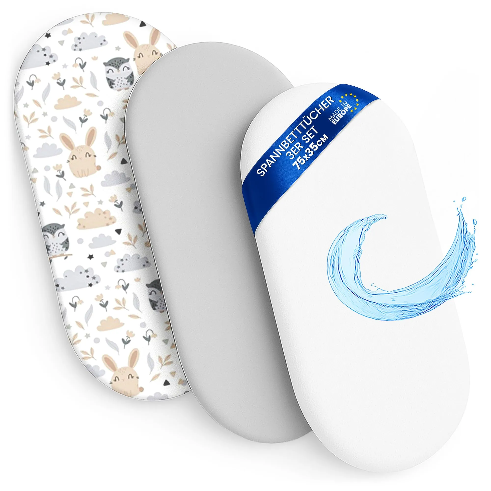 Lenzuola con angoli elastico Passeggino set di 3 Coprimaterasso Bimbo
