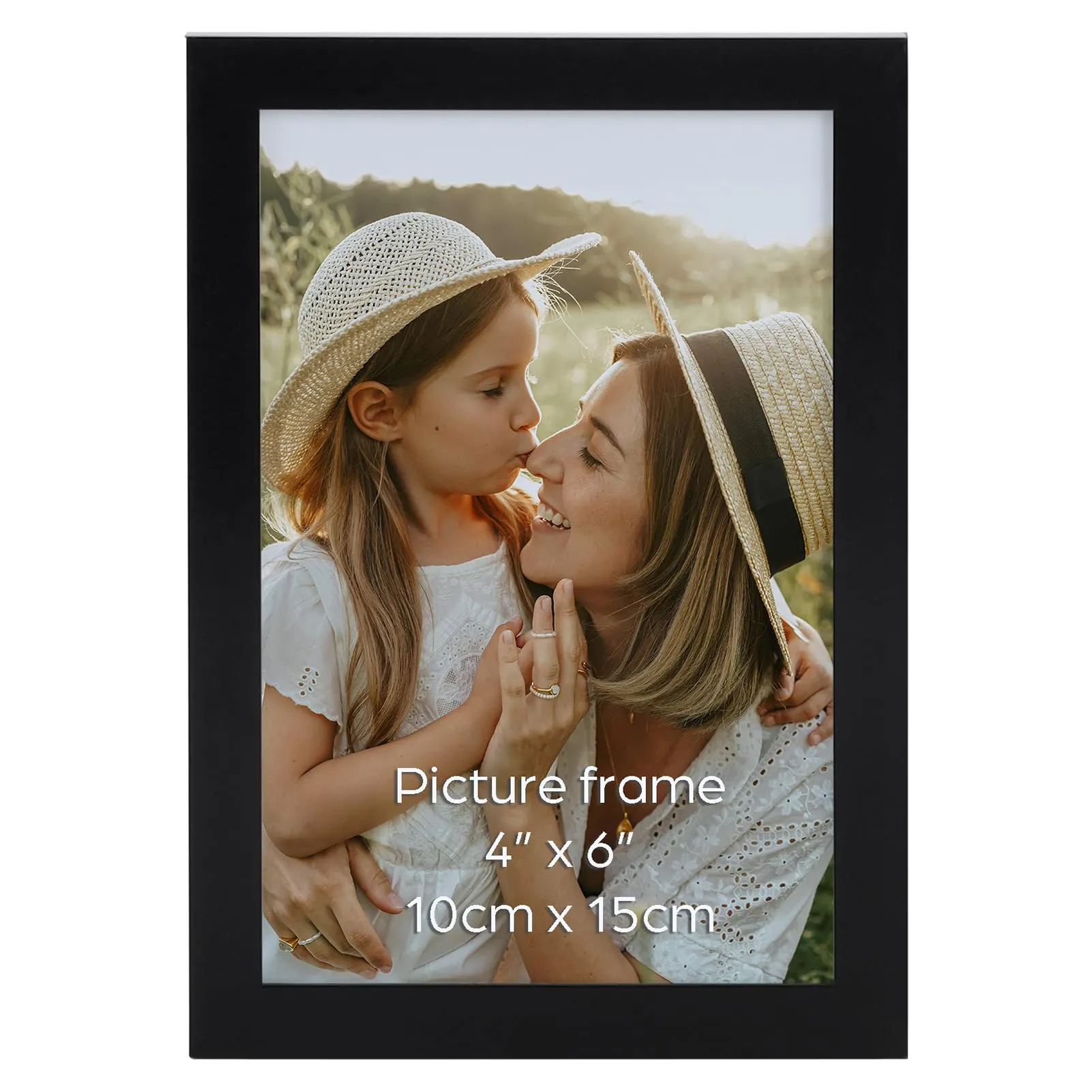 Ditwis Cornice 10x15 Nera, Adatta per 15x10 cm Foto e Immagini, per Pareti e Tavoli, Portafoto per Soggiorno, Camera da Letto e Ufficio