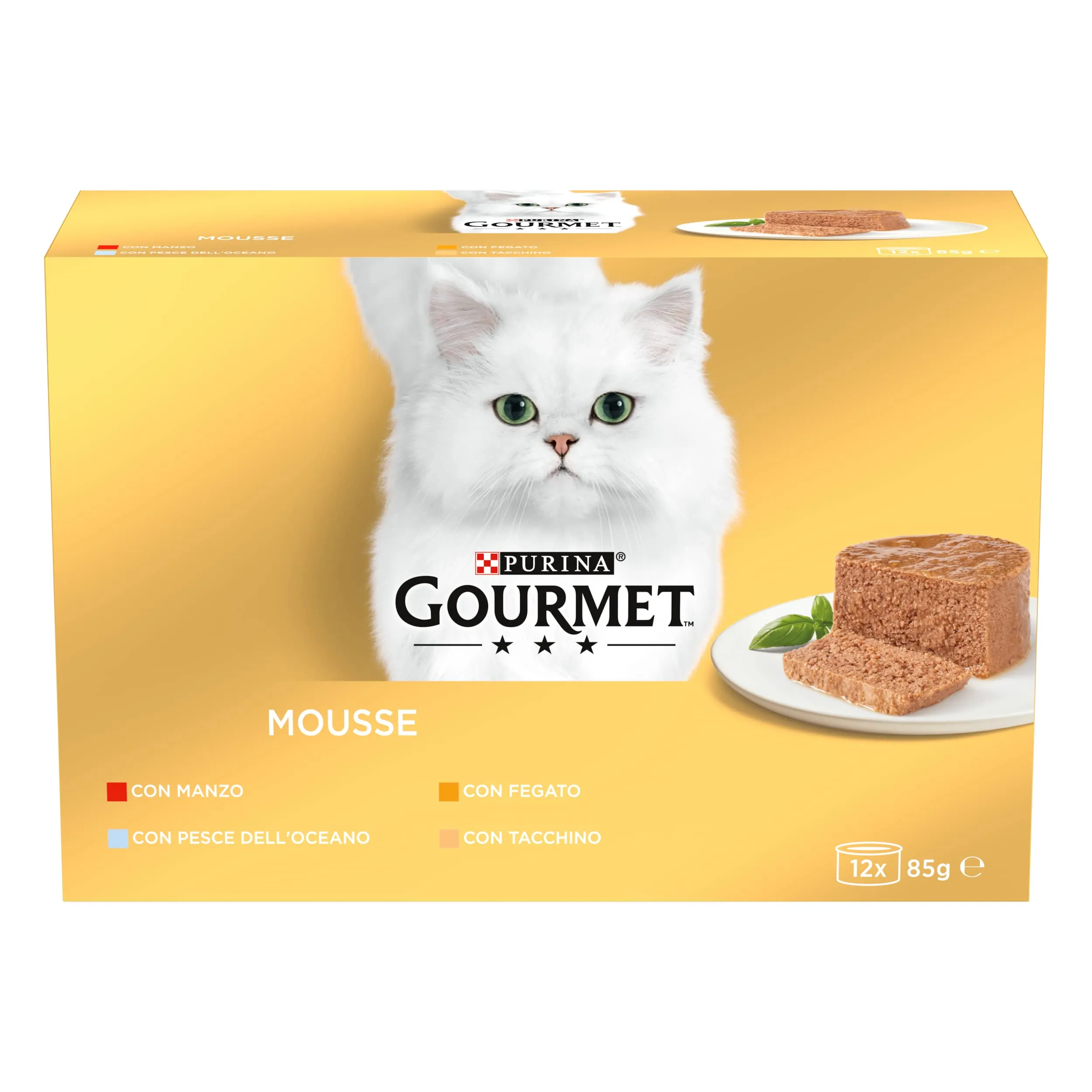 GOURMET Gold Cibo Umido per Gatti Adulti Mousse, 96 Lattine da 85 g