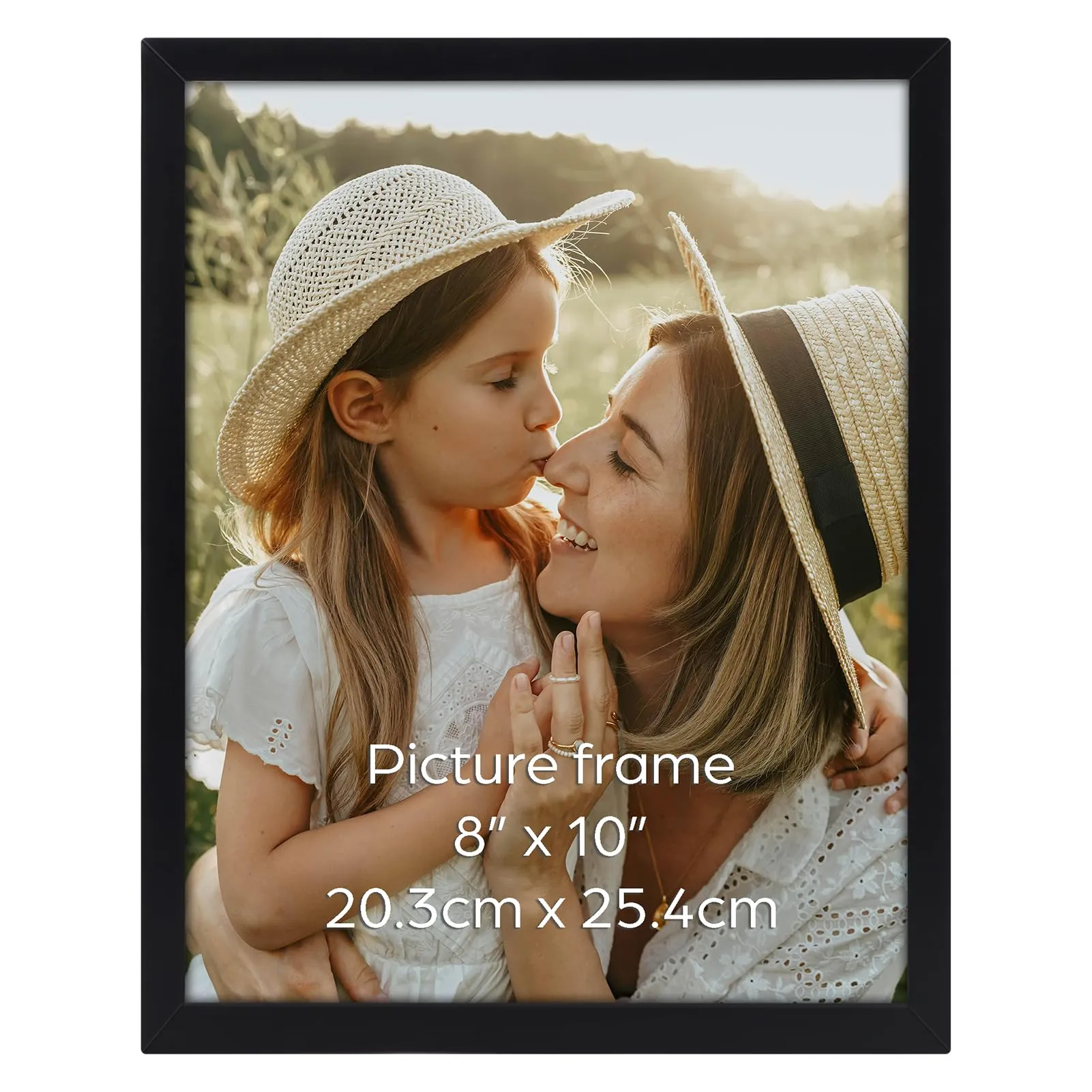 Ditwis Cornice 20x25 Nera, Adatta per 25x20 cm Foto e Immagini, per Pareti e Tavoli, Portafoto per Soggiorno, Camera da Letto e Ufficio