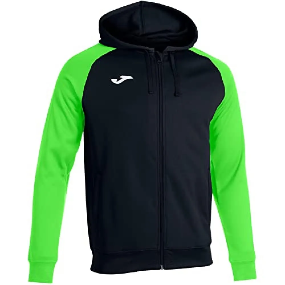 Joma 101967.117 S Giacca con Cappuccio Academy IV, Nero - Verde Fluor