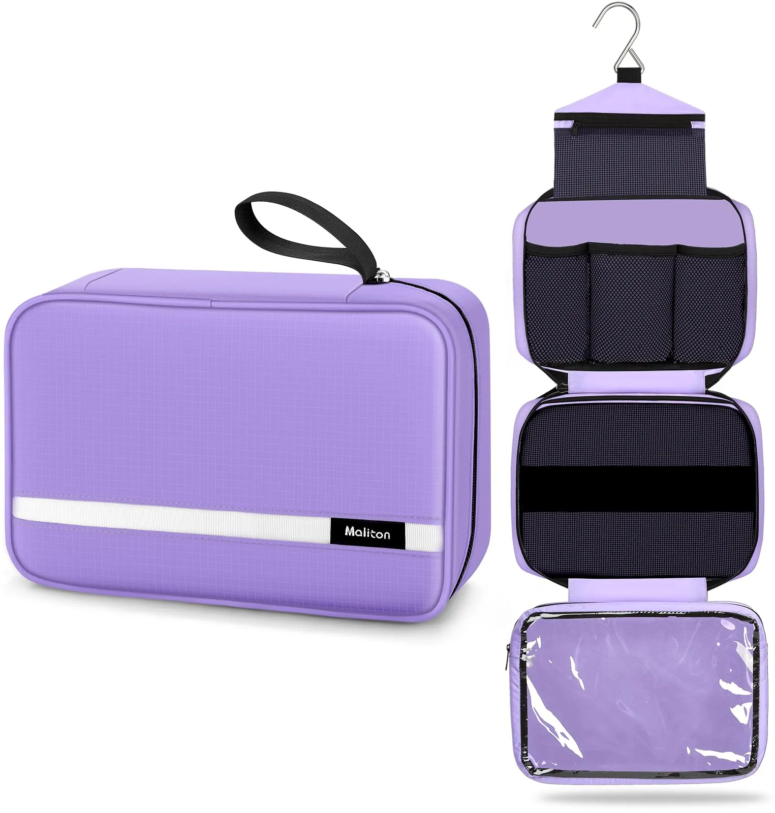 Maliton Borsa da toilette sospesa, Viola, 29 x 12 x 19 cm (confezione da 1)