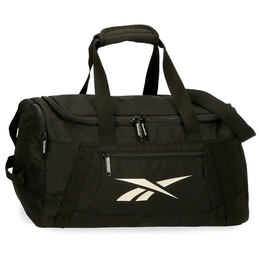 Reebok Malden Borsa da viaggio nera 45 x 23,5 x 19 cm Poliestere 22,5 L by Joumma Bags, Nero, Taglia unica, Borsa da viaggio