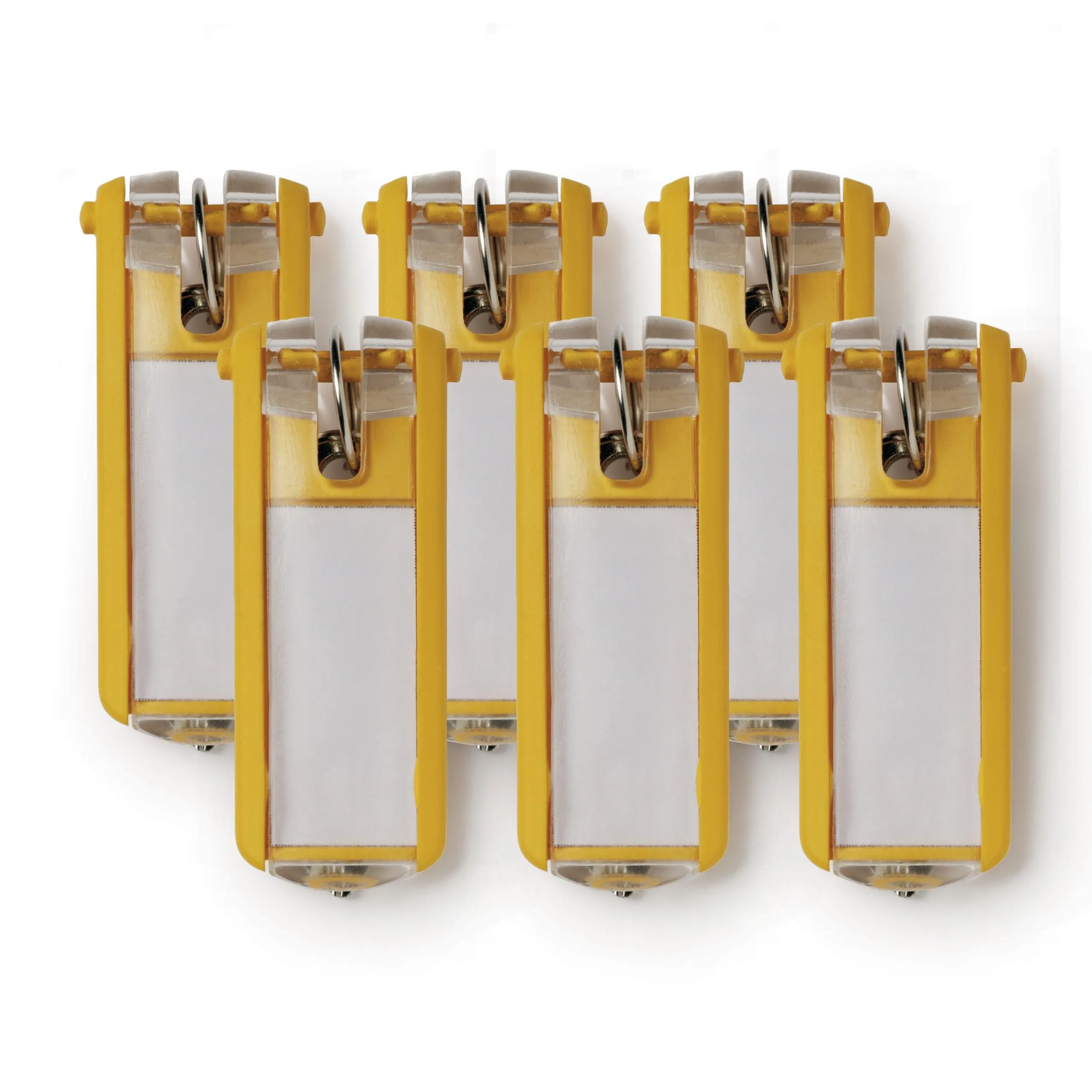 Durable Key Clip Portachiavi con Finestra, 6 pezzi, giallo, 195704