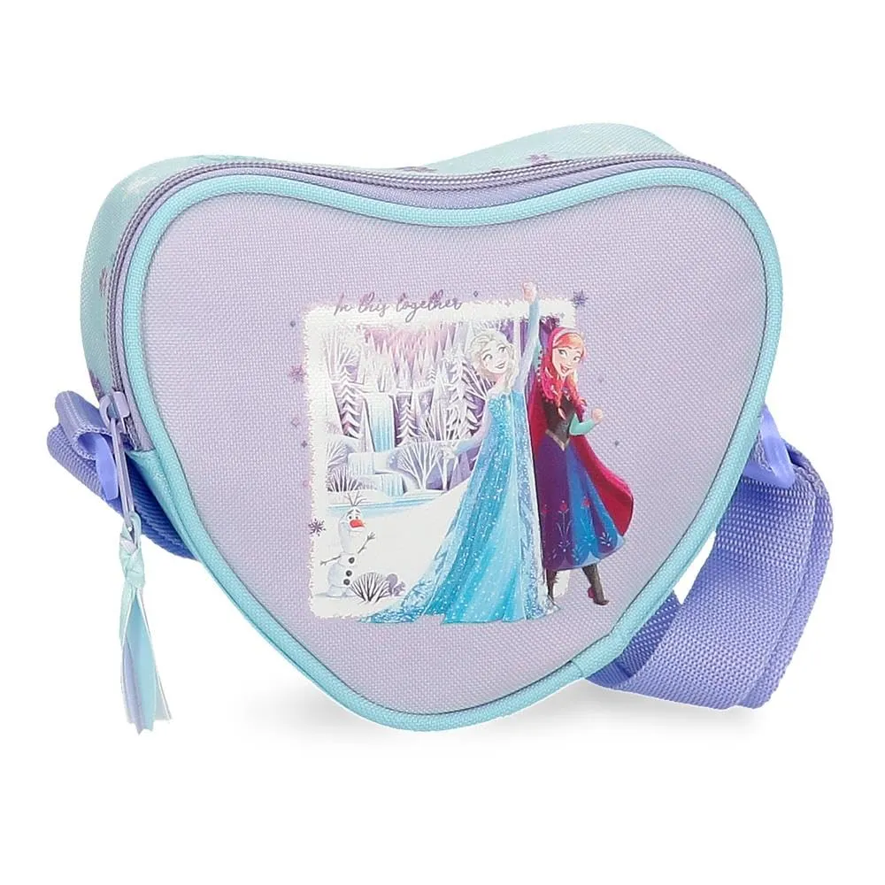 Joumma Disney Frozen In This Together Borsa a Tracolla Lila 17x14,5x4 cm Poliestere