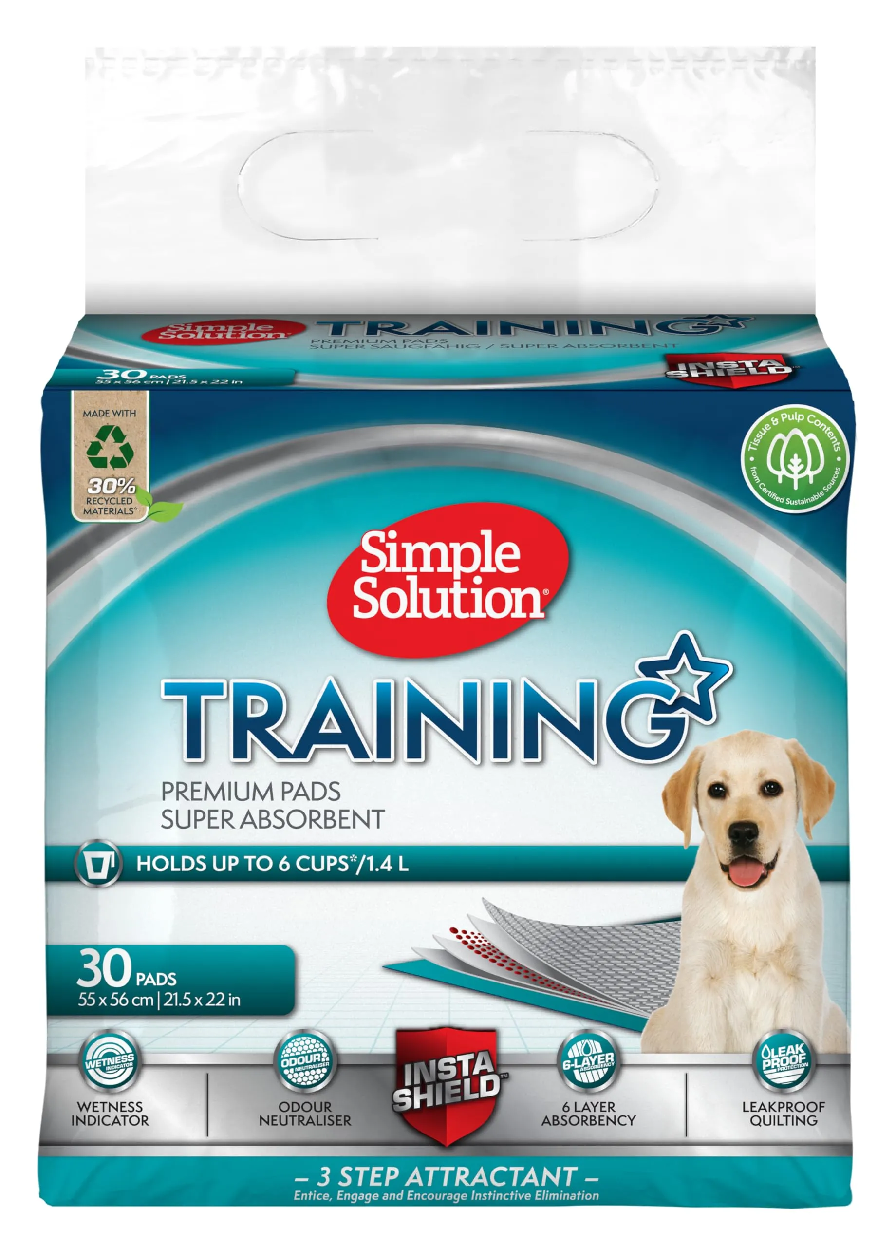 Simple Solution Tappetini Premium Assorbenti per Cani e Cuccioli - 30 Pz