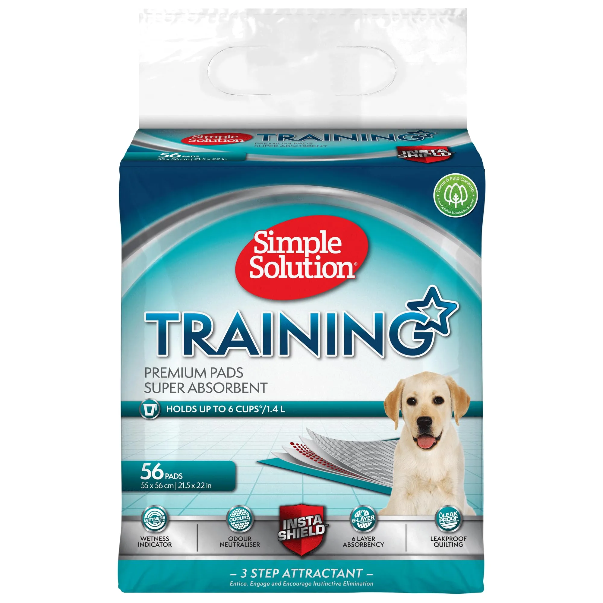 Tappetini assorbenti Premium per l'addestramento di Cani e Cuccioli Simple Solution - Confezione da 224
