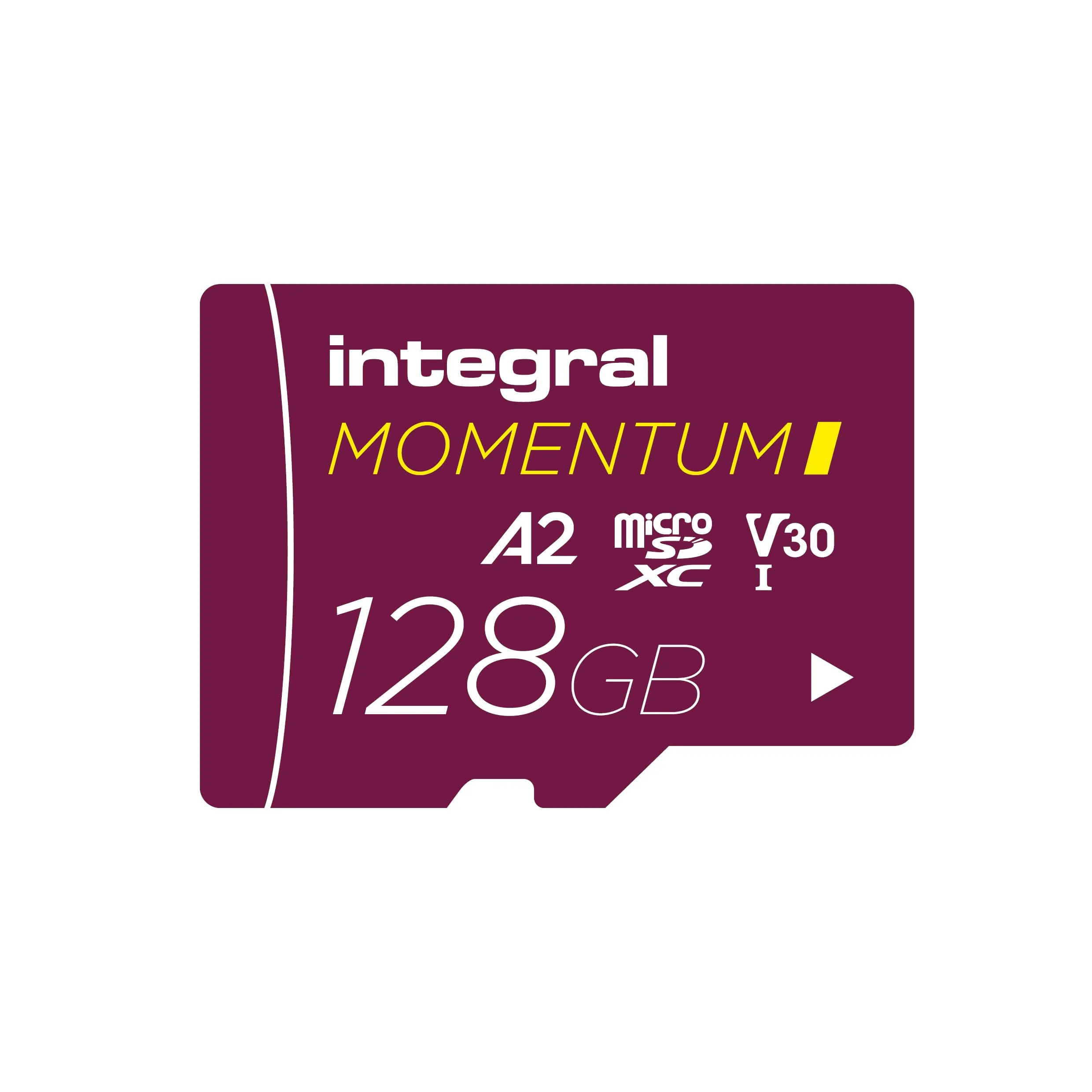Integral Momentum I - Scheda microSDXC da 128 GB, fino a 210 MB/s in lettura, 180 MB/s in scrittura, V30, U3, A2-4K/5K UHD per GoPro, droni DJI, Action e videocamere a 360 gradi, impermeabile