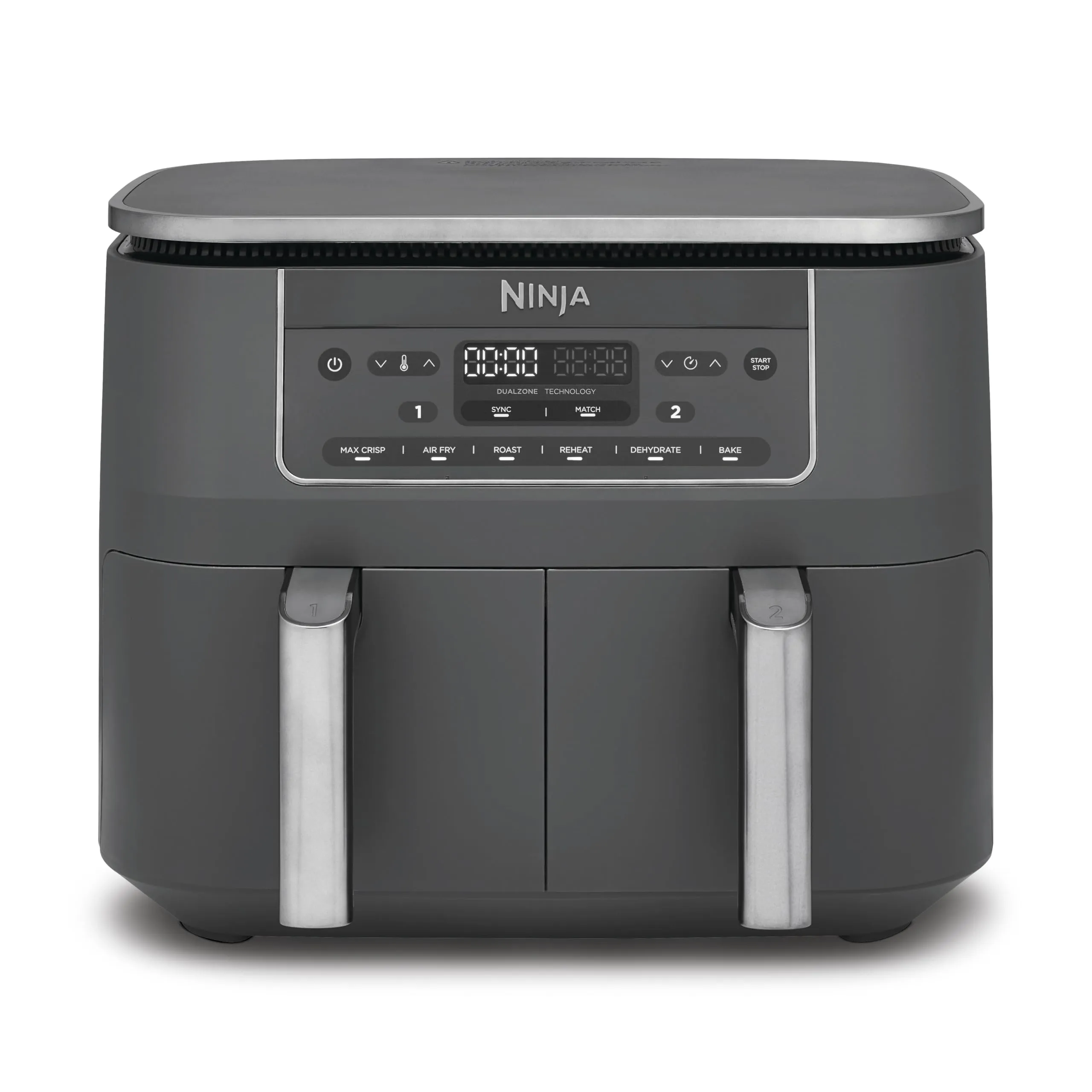 Ninja Dual Zone, Friggitrice ad Aria a Doppio Cestello, 7,6L, Grigio