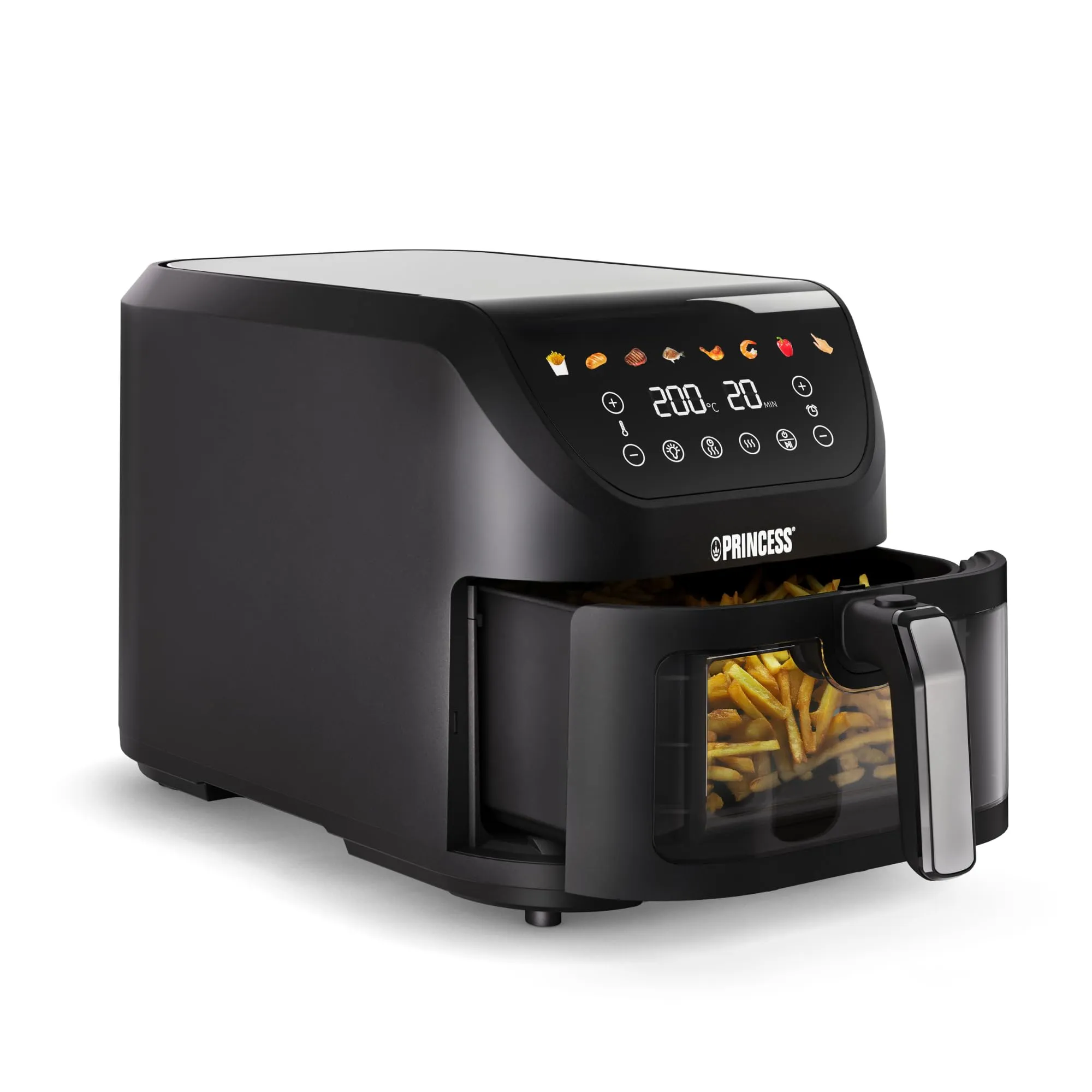 Princess Friggitrice ad Aria Slim, 8 L, 2000 W, Finestra di Controllo