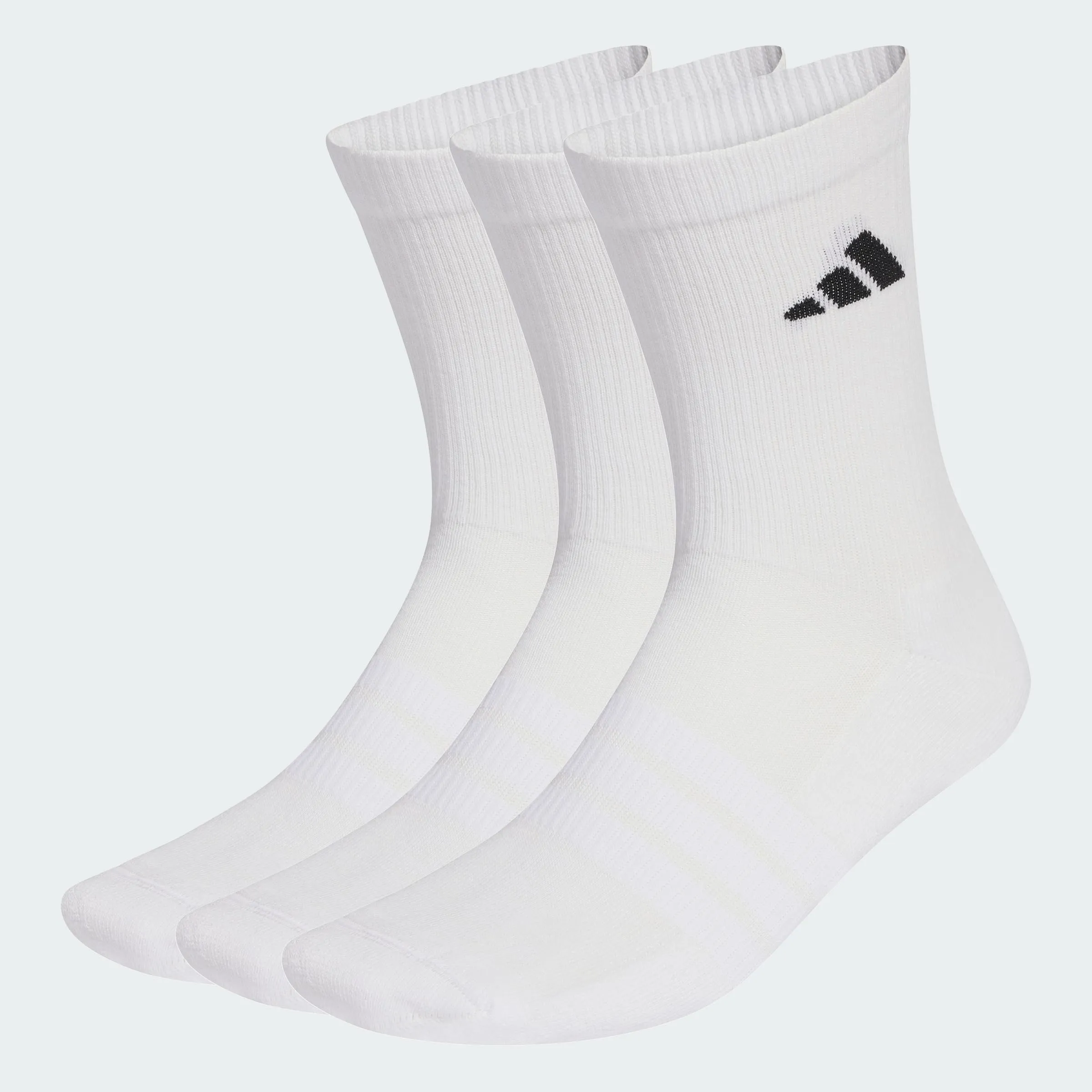 adidas Unisex - Adulto Cushioned Sportswear Crew Socks 3 Pair Pack Socks, White/White/Black, 34-36