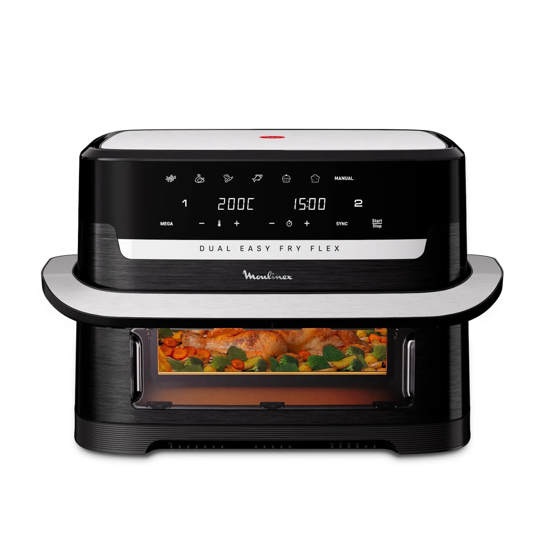 Moulinex Dual Easy Fry Flex, Friggitrice ad Aria 9L, EZ9228
