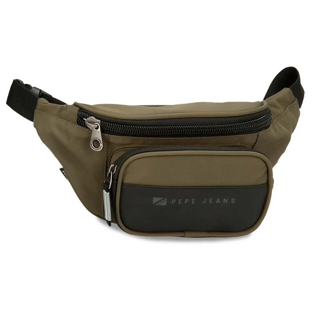 Pepe Jeans Jarvis L by Joumma Bags - Marsupio da cintura, 30 x 13 x 5 cm, in finta pelle e poliestere, colore: Verde, verde scuro, taglia unica, Marsupio