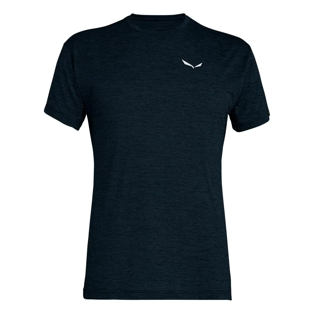 SALEWA PUEZ Melange Dry M S/S Tee, 4XL, Blueberry Melange