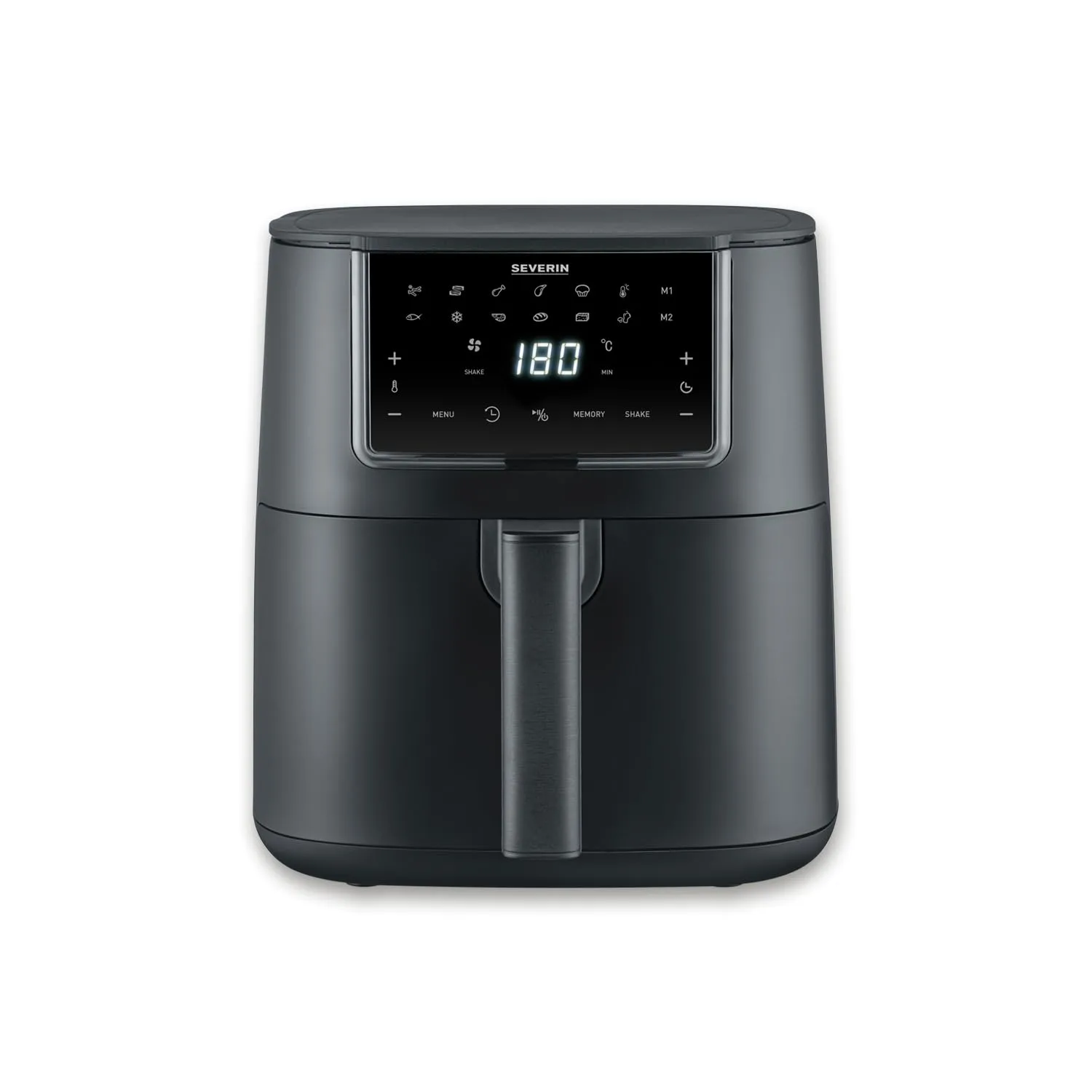 SEVERIN Friggitrice ad Aria Calda XXL, 1700W, 7 Litri, Display Touch, 12 Programmi, Mantenimento Caldo, Funzione Memoria, Rivestimento Ceramica, 29,0 x 38,7 x 31,0 cm, Nero - FR 2462