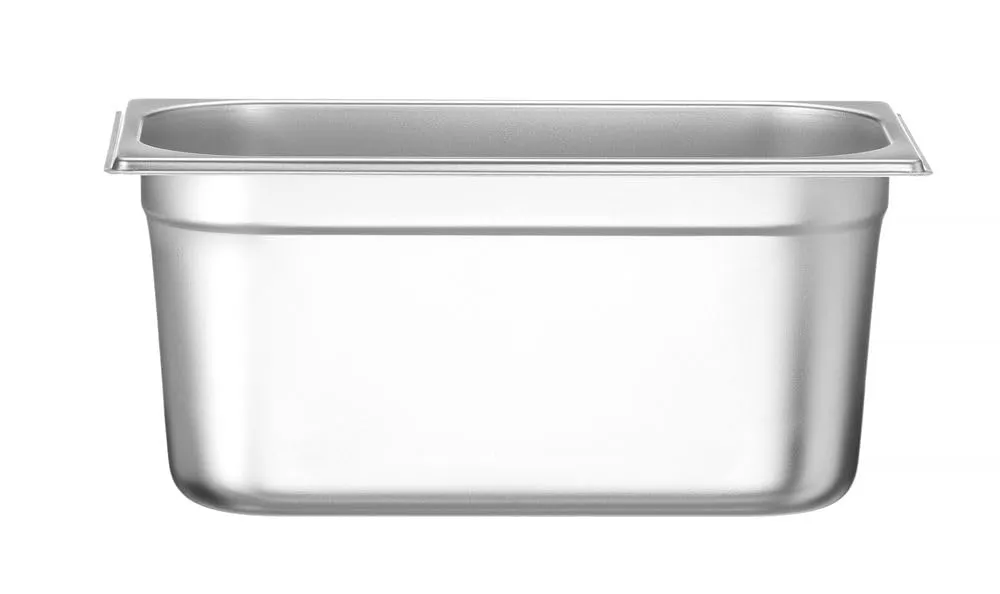 HENDI Contenitore Gastronorm GN 1/3, Budget Line, resistenza termica -40 °C a 250 °C, per forno e bagnomaria, 5,7L, 325x176x(H) 150mm, acciaio inox