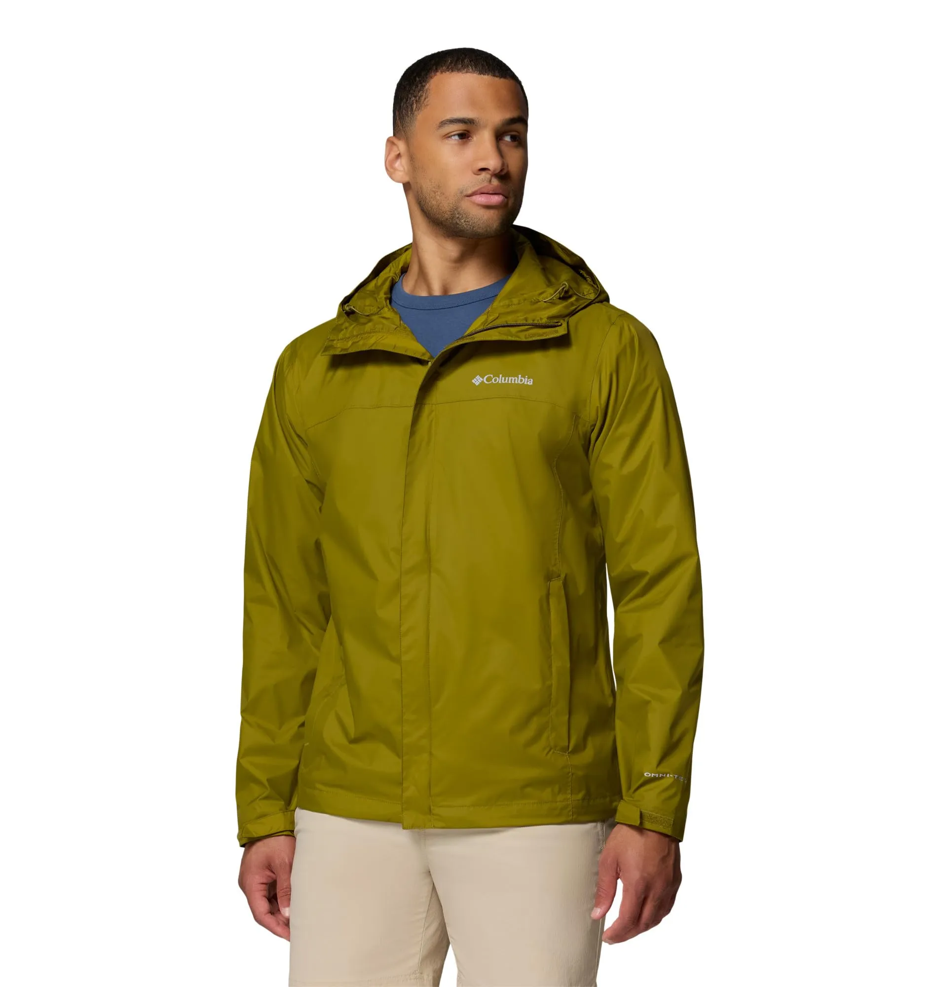 Columbia Giacca impermeabile 2 da uomo, impermeabile, verde muschio, L