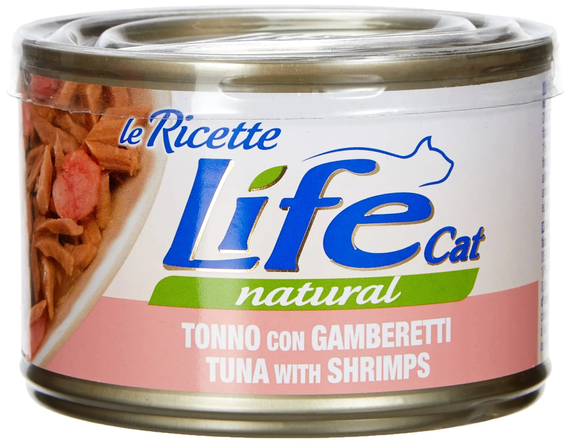 Life Cat 102351 Lattina Le Ricette con Tonno e Gamberetti, 150 Grammi