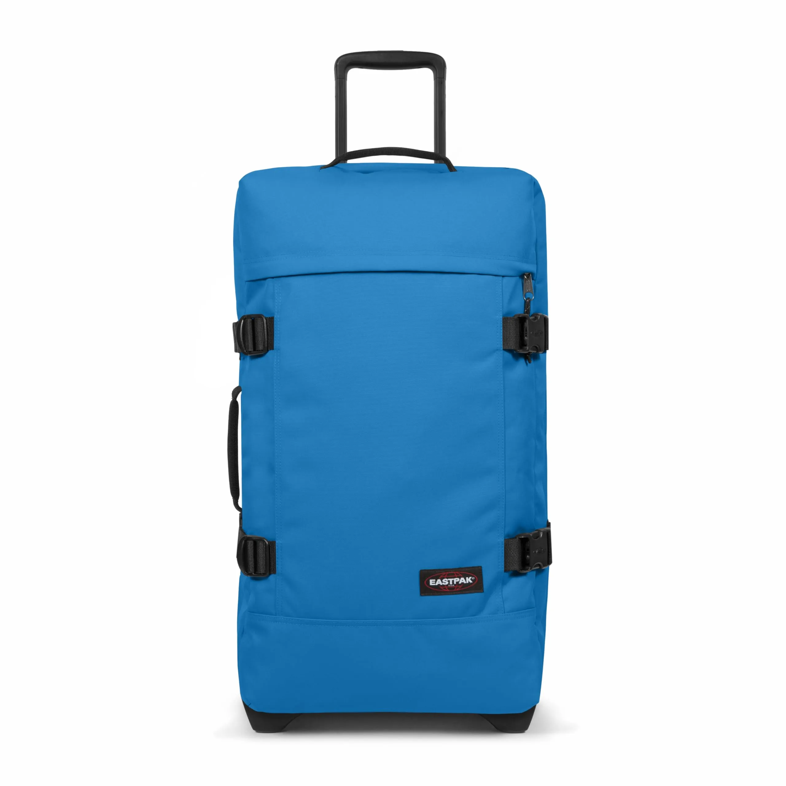 Eastpak Tranverz M Valigia Media 78L (67 x 35,5 x 30 cm), Bagaglio a Ruote, Valigia Leggera e Resistente con Doppio Scomparto, Manico Telescopico e Serratura TSA - BUBBLE BLUE