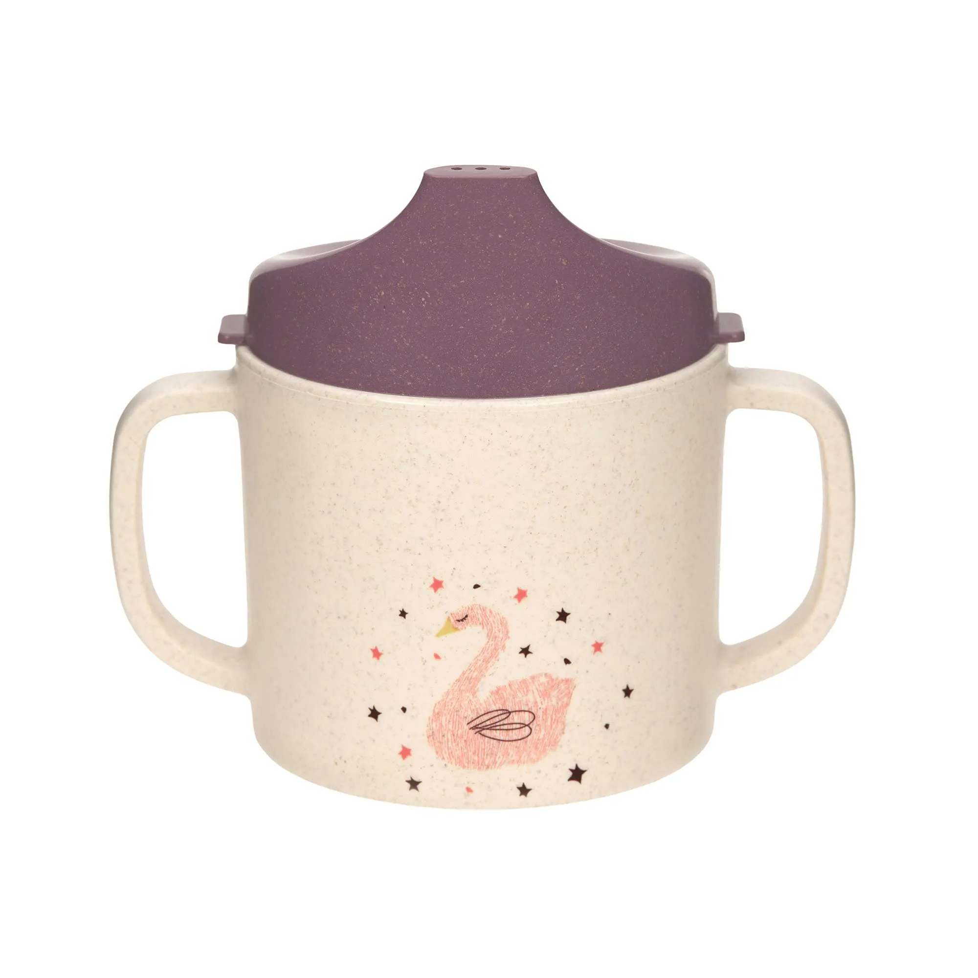LÄSSIG Tazza per bambini con manico e coperchio rimovibile 150 ml/Sippy Cup PP/Cellulose Little Water Whale