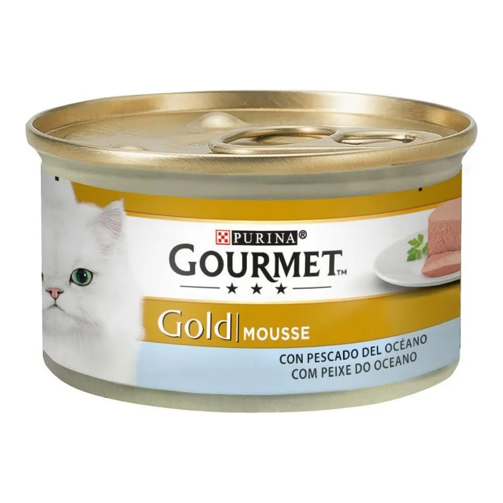 Purina Mousse con Pesce per Gatti Gourmet Gold, 85g
