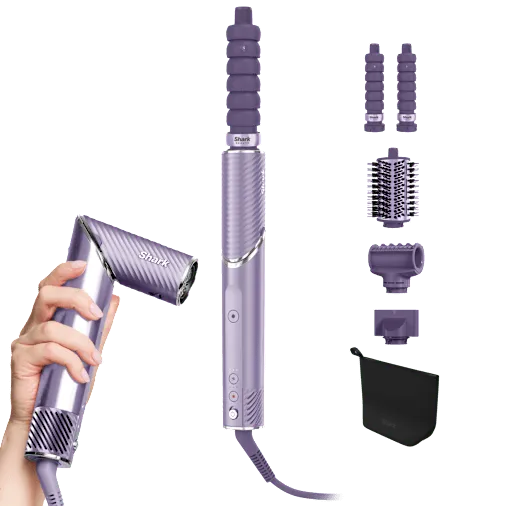 Arricciacapelli, phon e styler Shark FlexStyle NextGen IonCurl (4 accessori) in Lilla