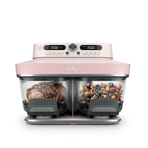 Friggitrice ad aria in vetro Ninja CRISPi DualZone in Rosa