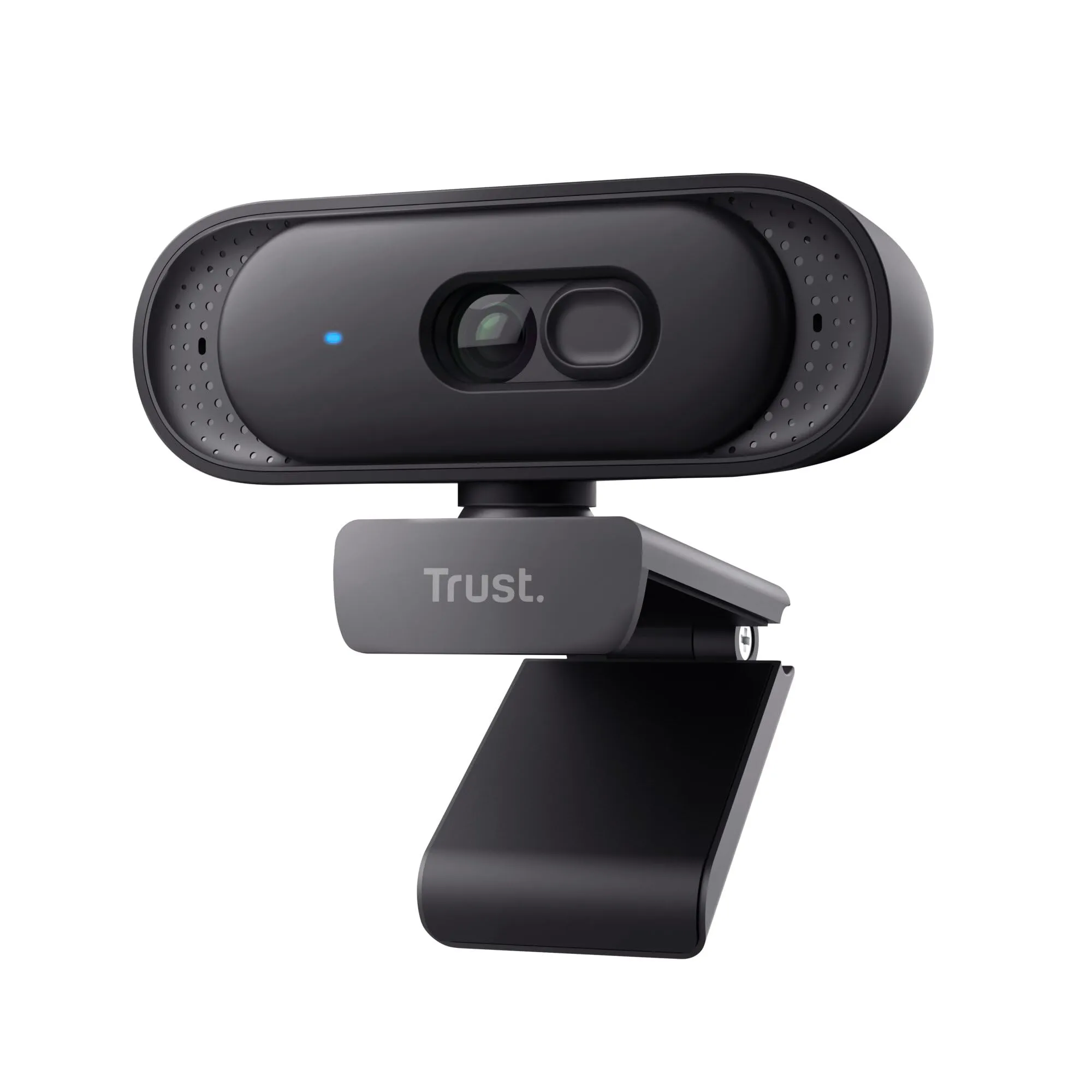 Trust Ovala 2K QHD Webcam PC con Microfono, Filtro Privacy, Nero
