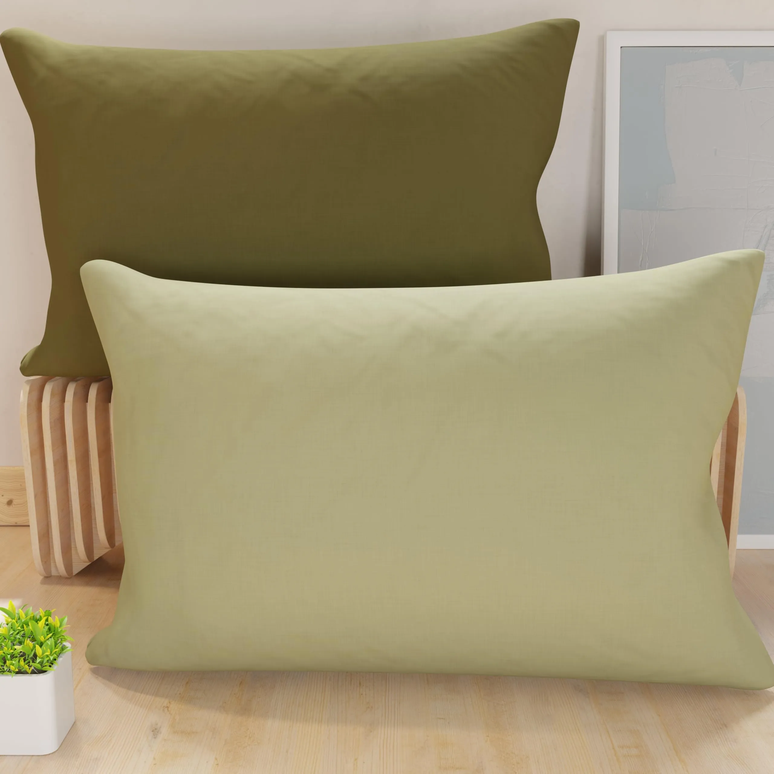 PETTI Artigiani Italiani - Coppia di Federe Cuscino 60x40 cm in Microfibra, Cuscini Arredo Camera da Letto, Divano, Set 2 Fodere Copricuscino, Federa Double Face Tortora Fango