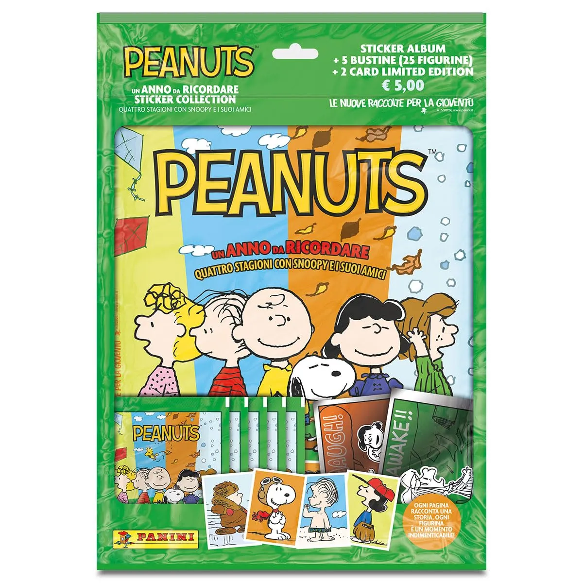 Peanuts: Un anno da Ricordare - Starter Pack Panini [Album + 5 Bustine + 2 Card Limited Edition]