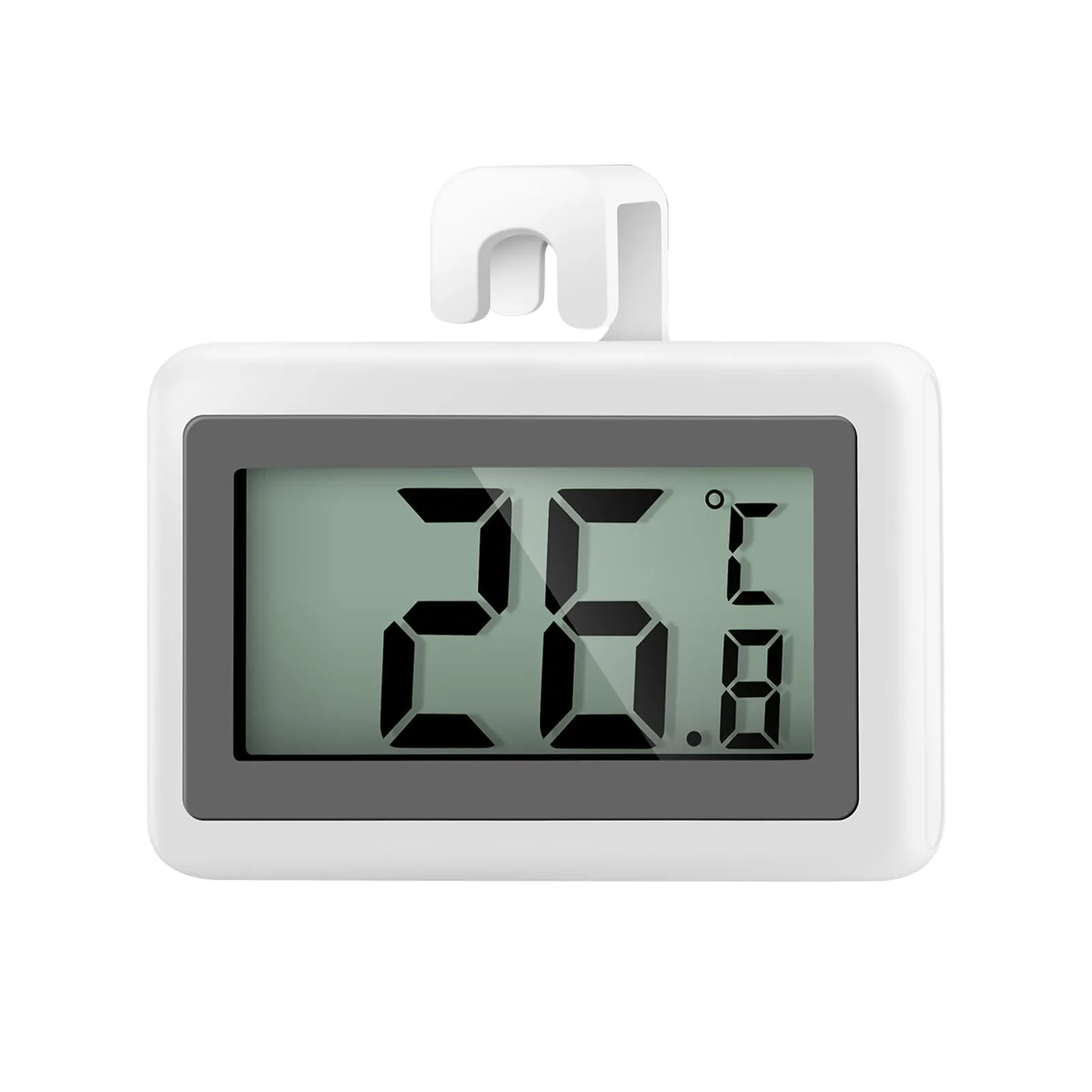 AiQInu Termometro Frigorifero Mini, Magnetico Termometro Digitale con Gancio, Campo di Misura -50°C a +70°C, Termometri Frigo Congelatore per Casa Ristoranti Bar
