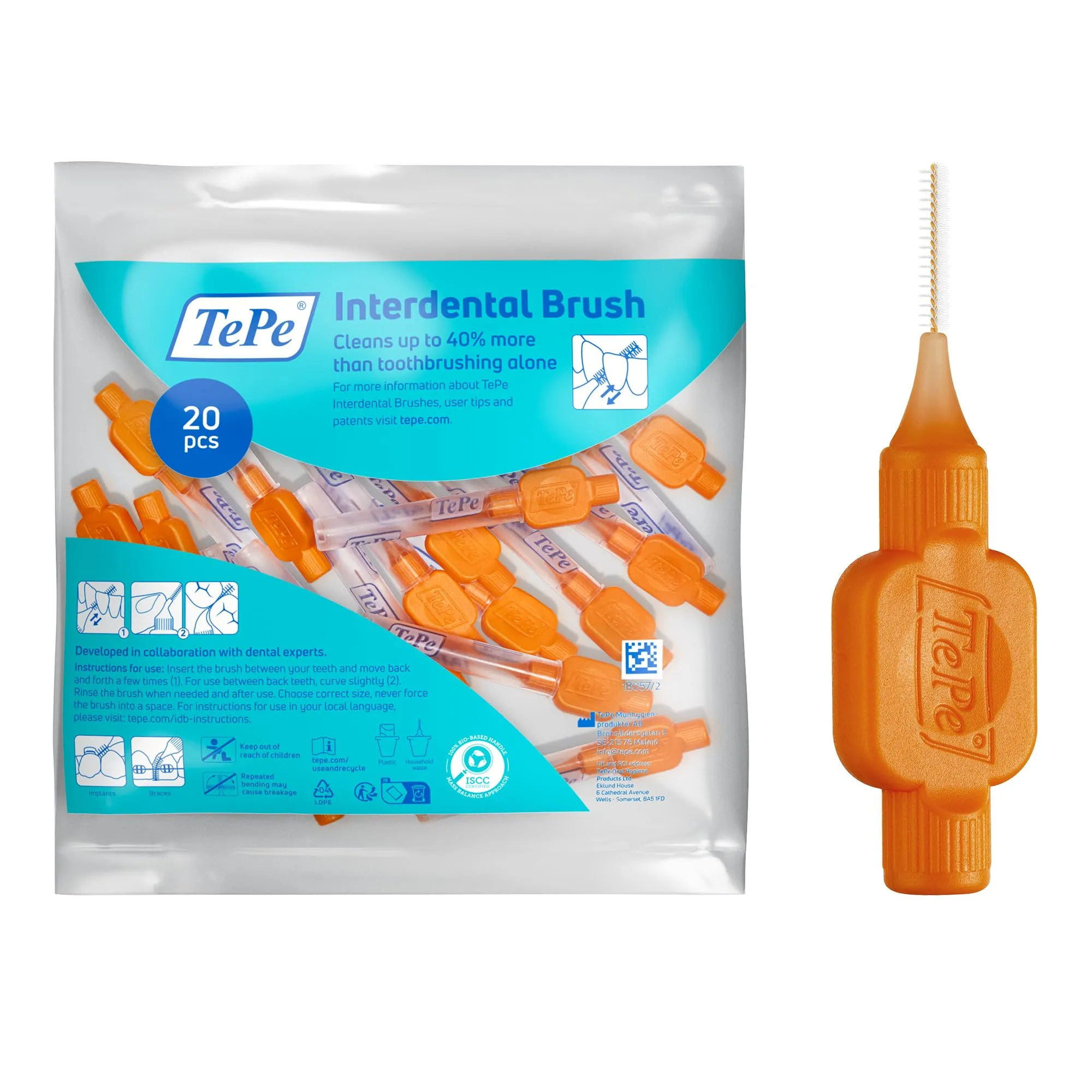 Scovolino TePe, Original, Arancione, 0.45mm/ISO 1, 20pz