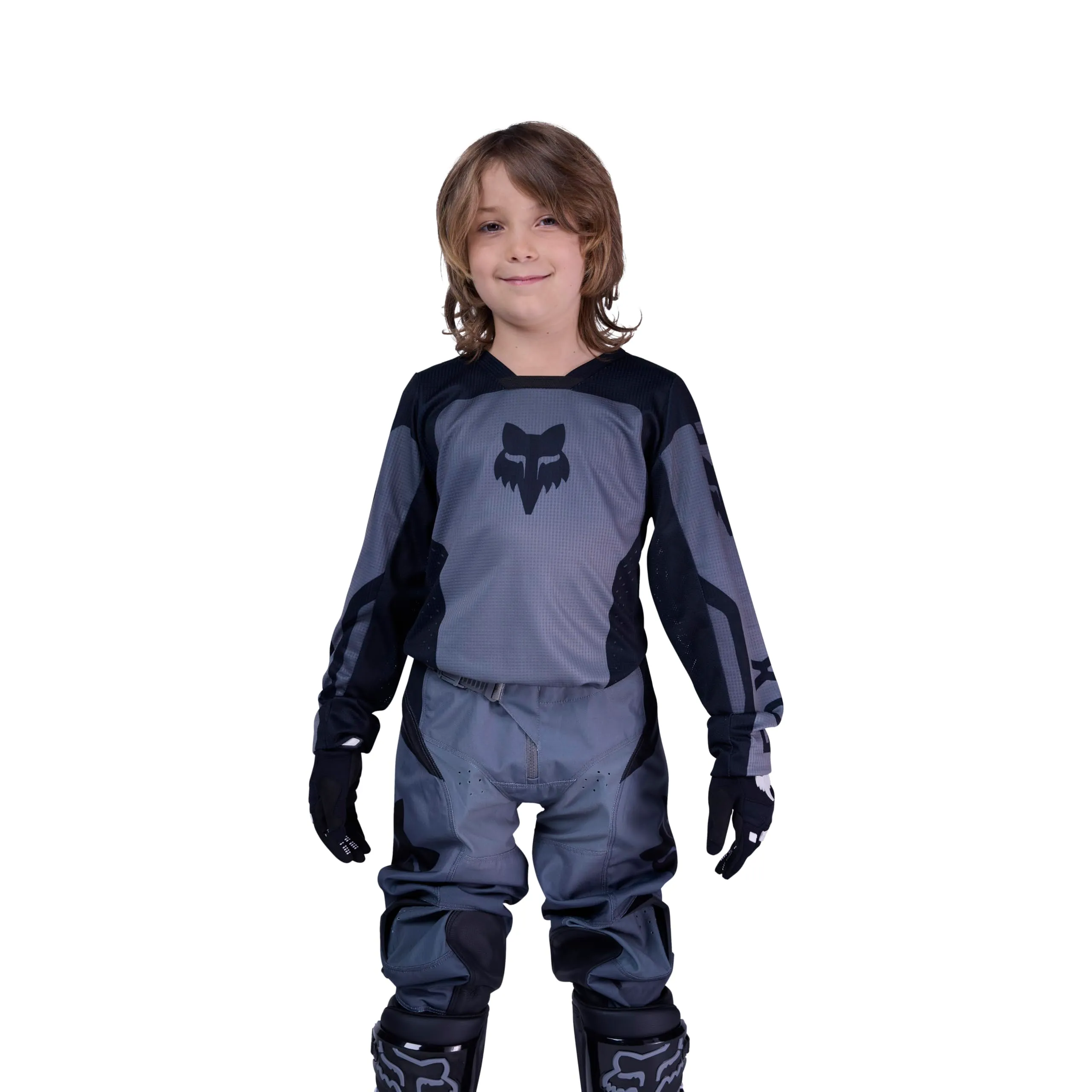 Fox Racing Youth 180 Shield - Maglia da Motocross e Moto da Cross, Taglia L, Colore: Nero