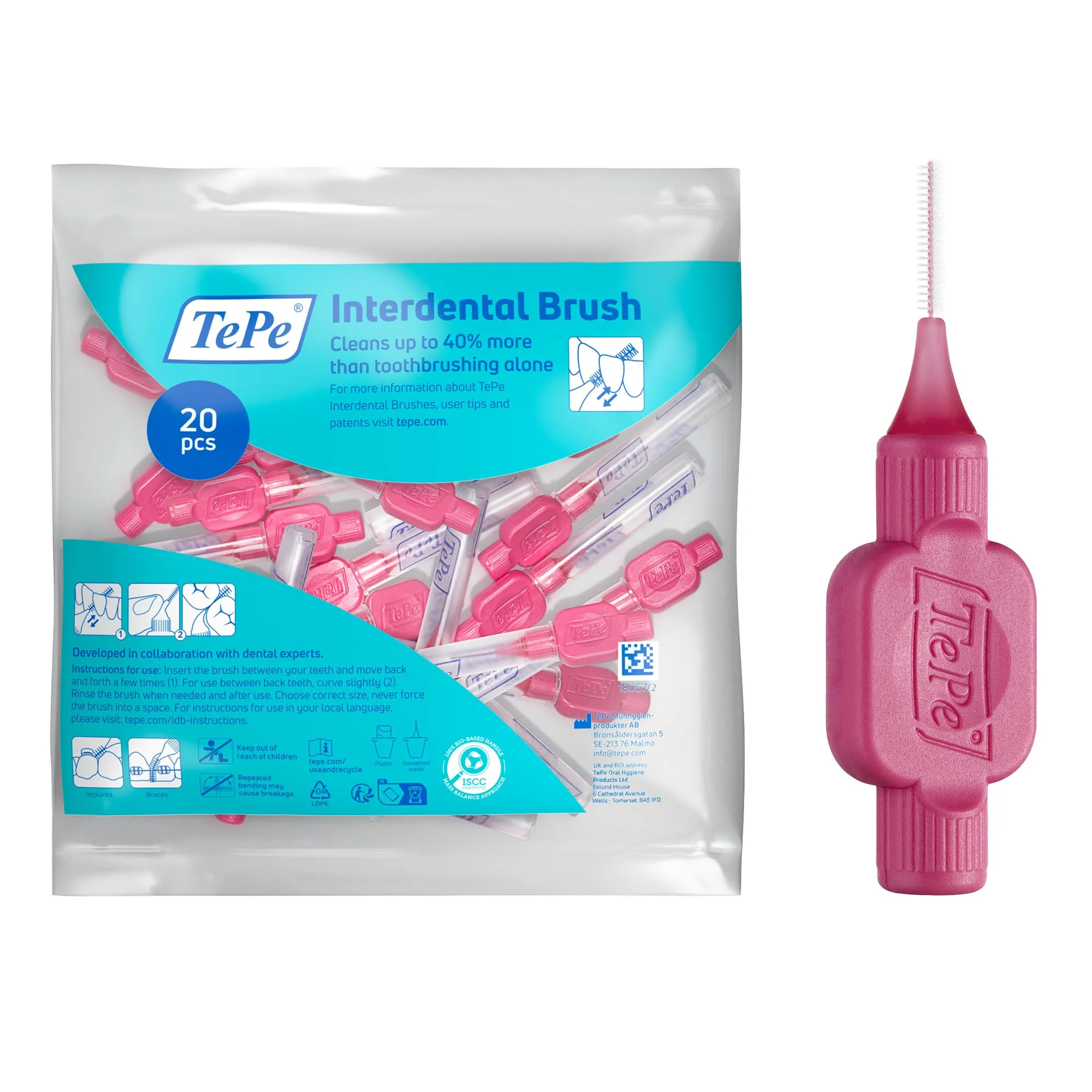 Scovolino TePe, Original, Rosa, 0.4mm/ISO 0, 20pz