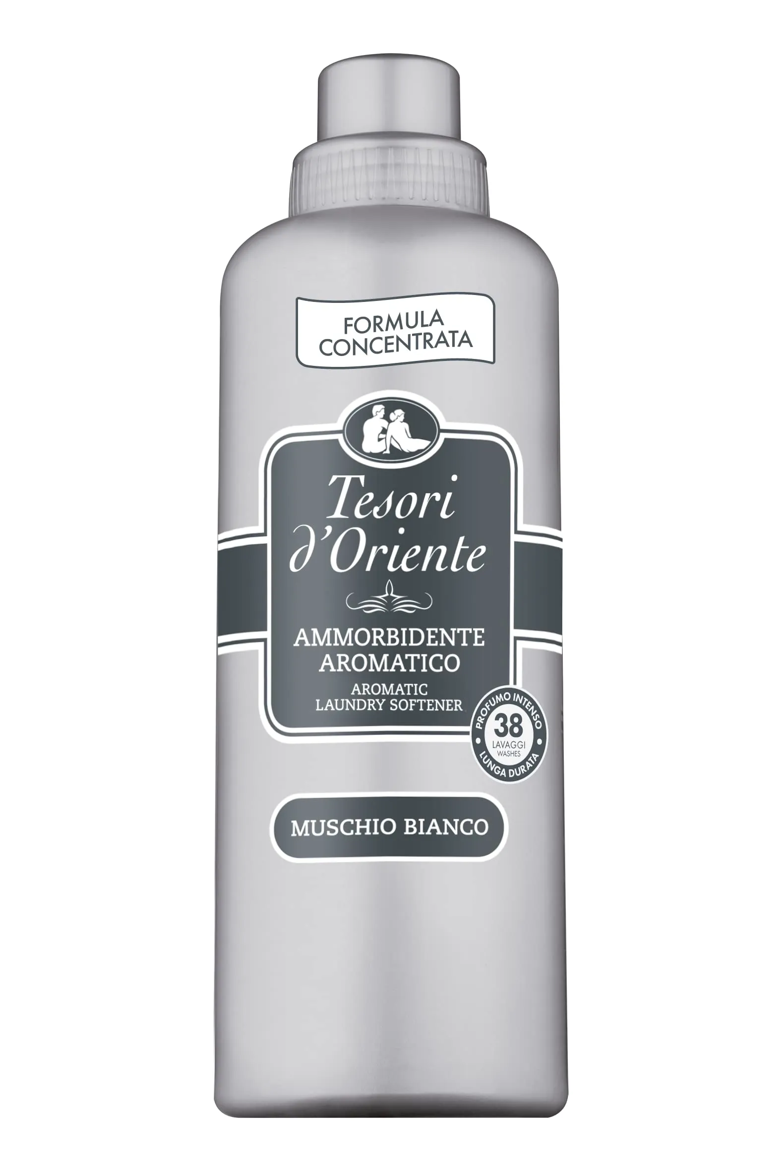 Tesori d'Oriente - Ammorbidente Lavatrice Concentrato al Muschio Bianco,Fino a 38 Lavaggi, con Preziose Microcapsule Per Capi Morbidi e Profumati, 760 ml