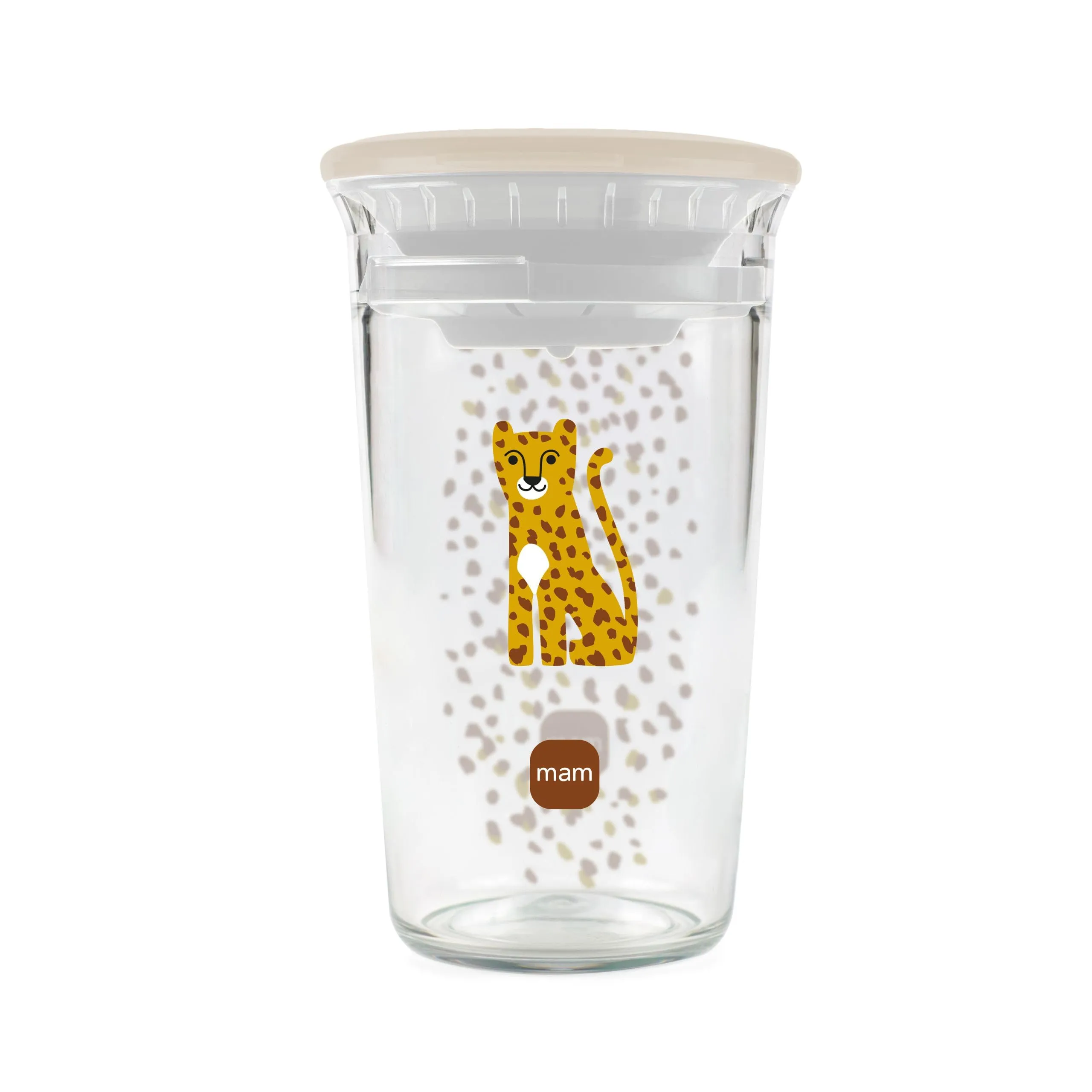 MAM Easy to Drink Cup 360°, Bicchiere Antigoccia Bambini 8+ Mesi, Beige
