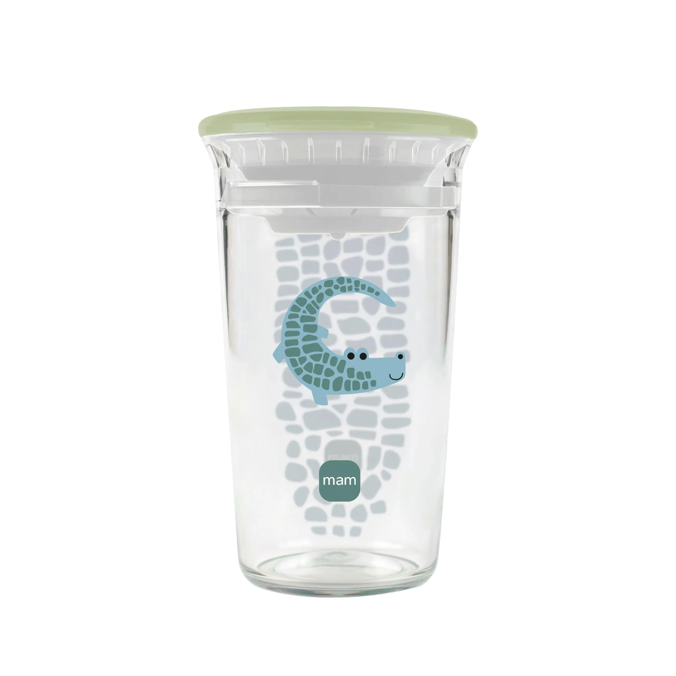 MAM Easy to Drink Cup 360°, Bicchiere Antigoccia Bambini 8+ Mesi, Verde