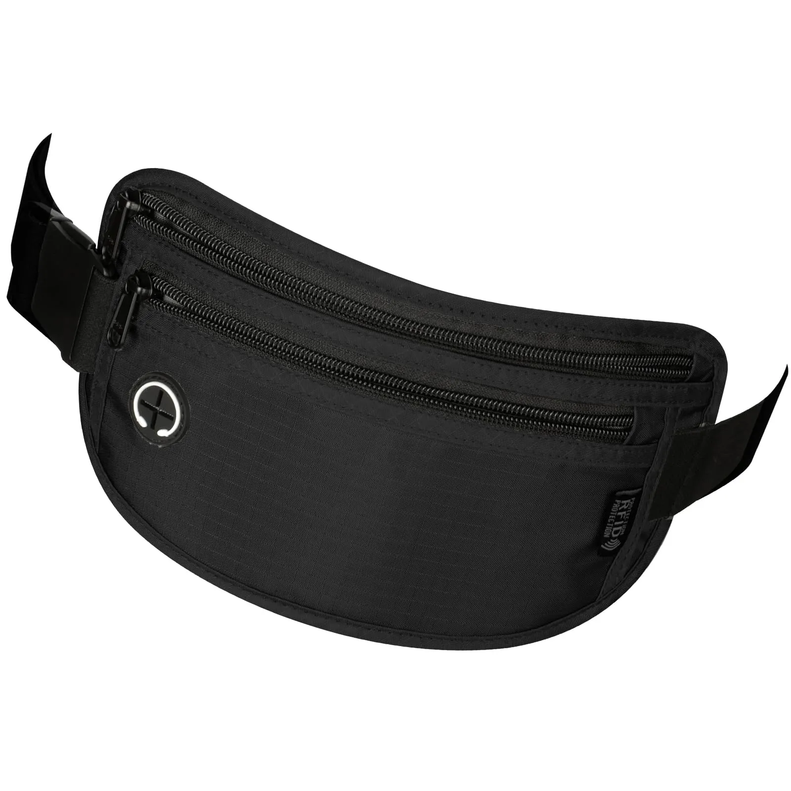 VINATO Marsupio Uomo Donna RFID, Antifurto 13x24cm Nero