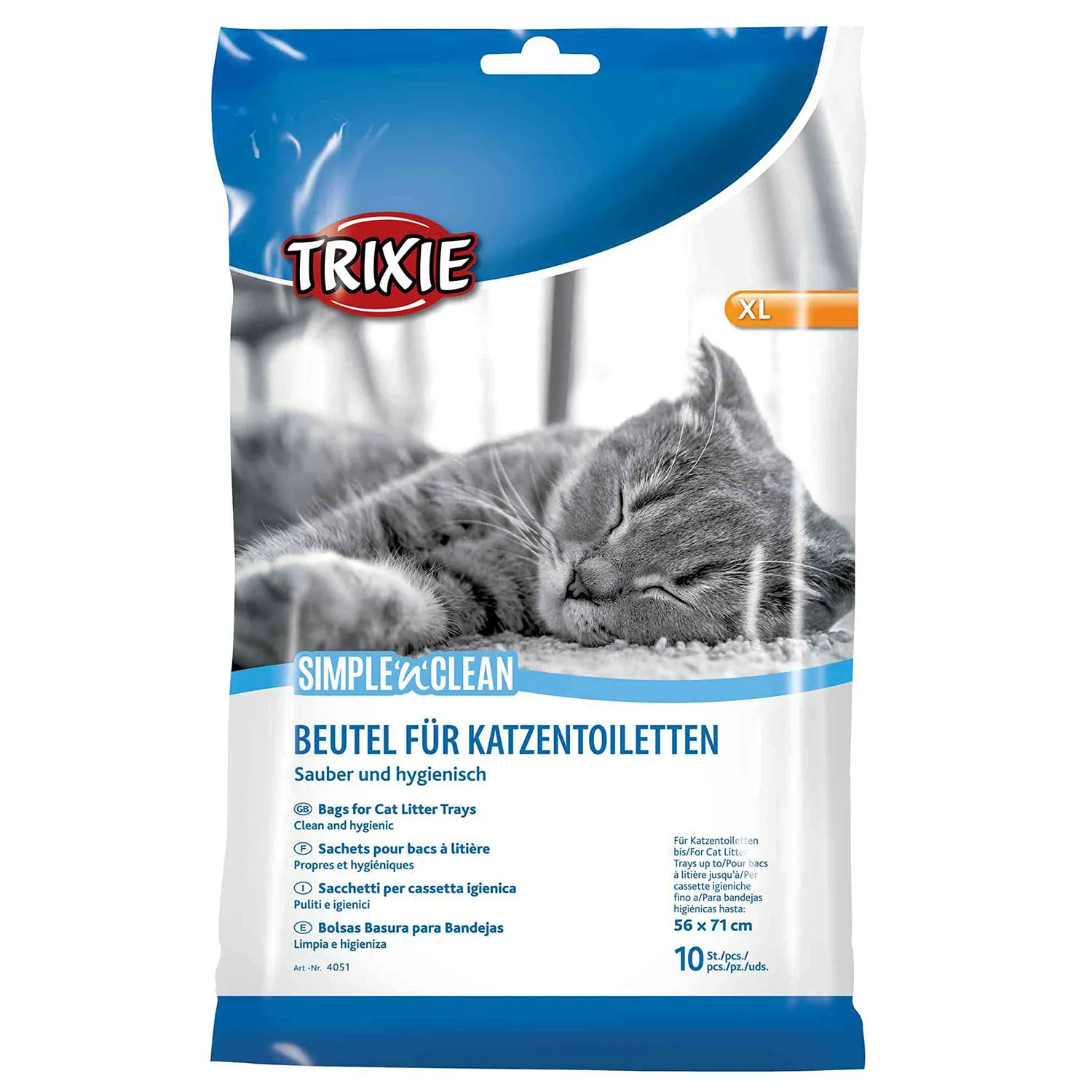 Trixie- Sacchi per lettiere per gatti, 56 x 71 cm, 10 pezzi