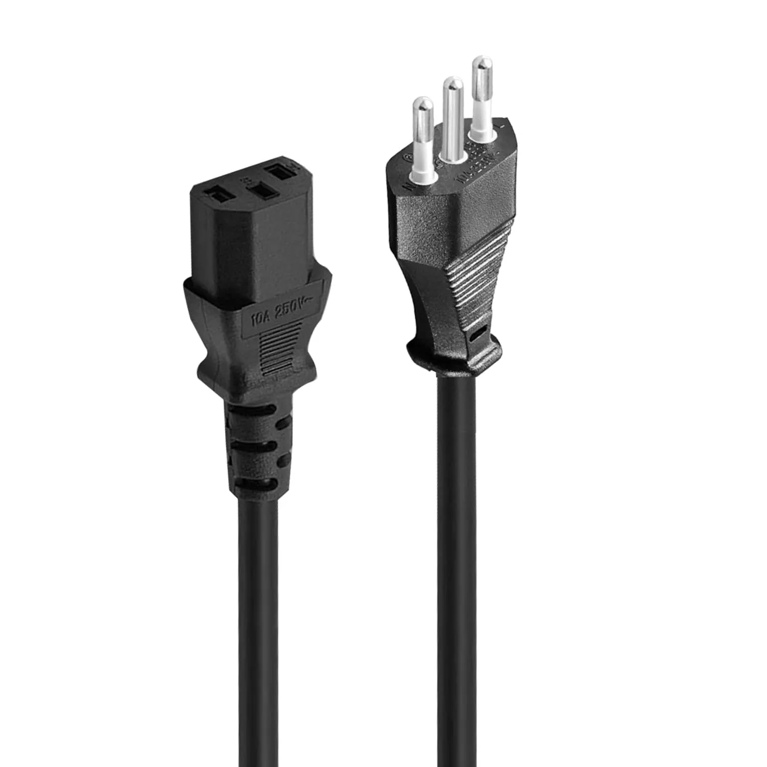 Ewent Cavo Alimentazione Spina italiana 10A a VDE IEC C13, 1.8 mt, cavo H05VV-F 3G, nero [Italia]