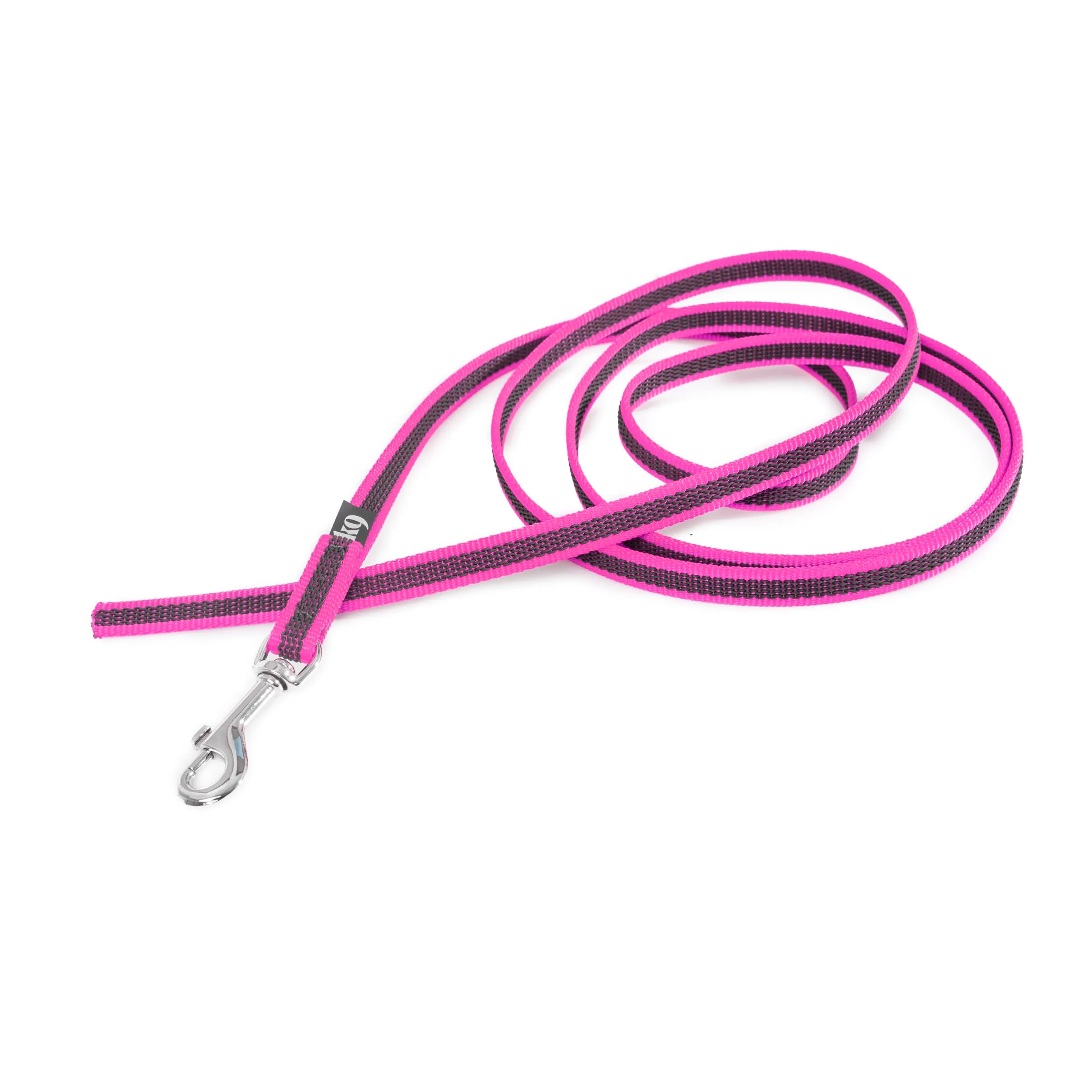 Julius-K9 Color & Gray Super Presa Guinzaglio Senza Manico, 14 mm x 2 m, Rosa