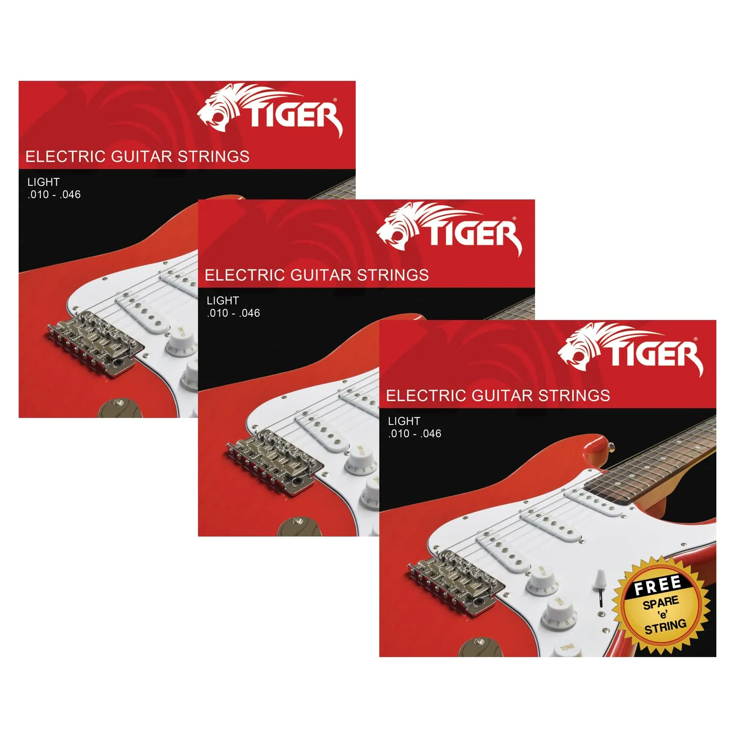 TIGER Chitarra Elettrica, Confezione da 3 Luci (10. 46) Set