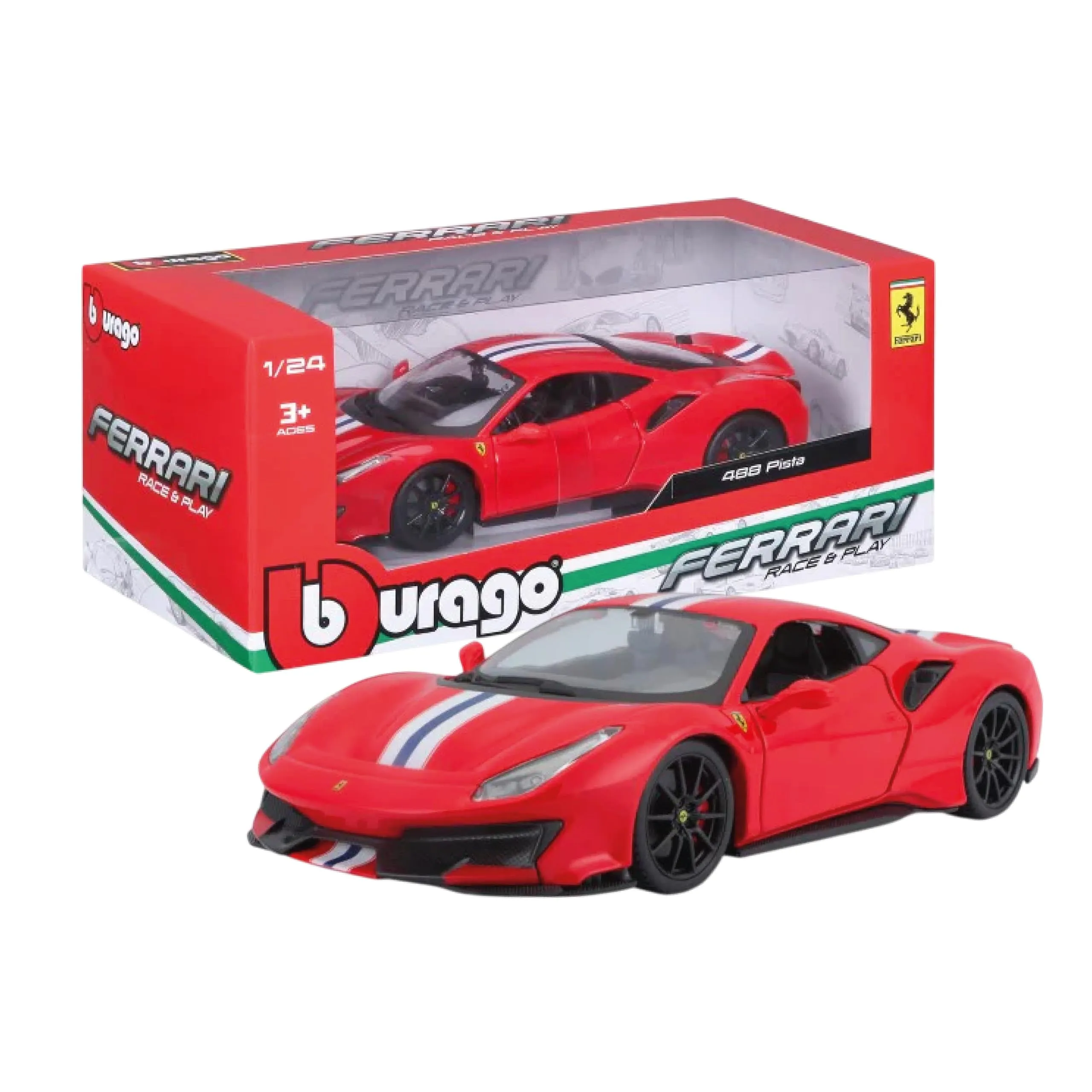 Burago 1:24 - Auto Ferrari 488 Pista R&P