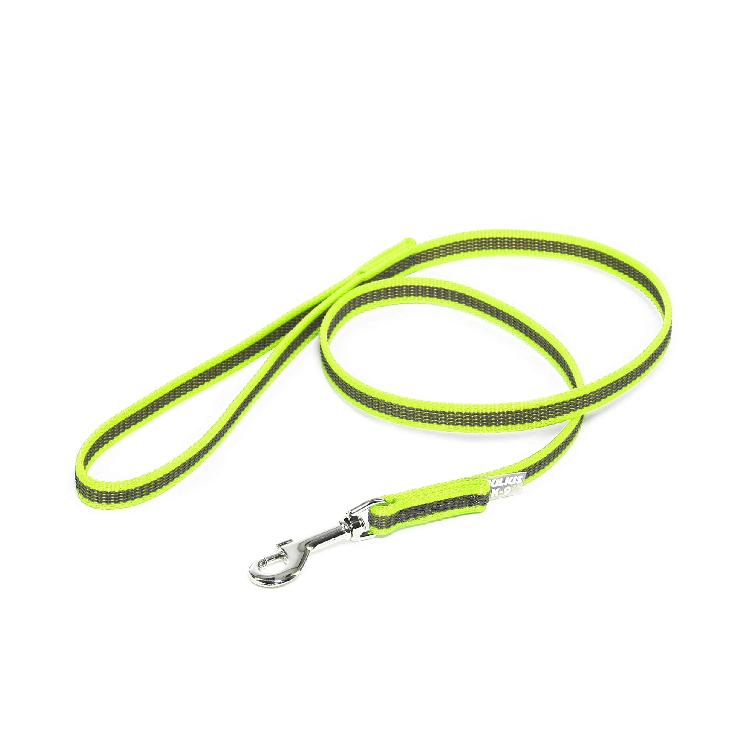 Julius-K9 Color & Gray Super Presa Guinzaglio Con Manico, 14 mm x 1 m, Giallo (Neon)
