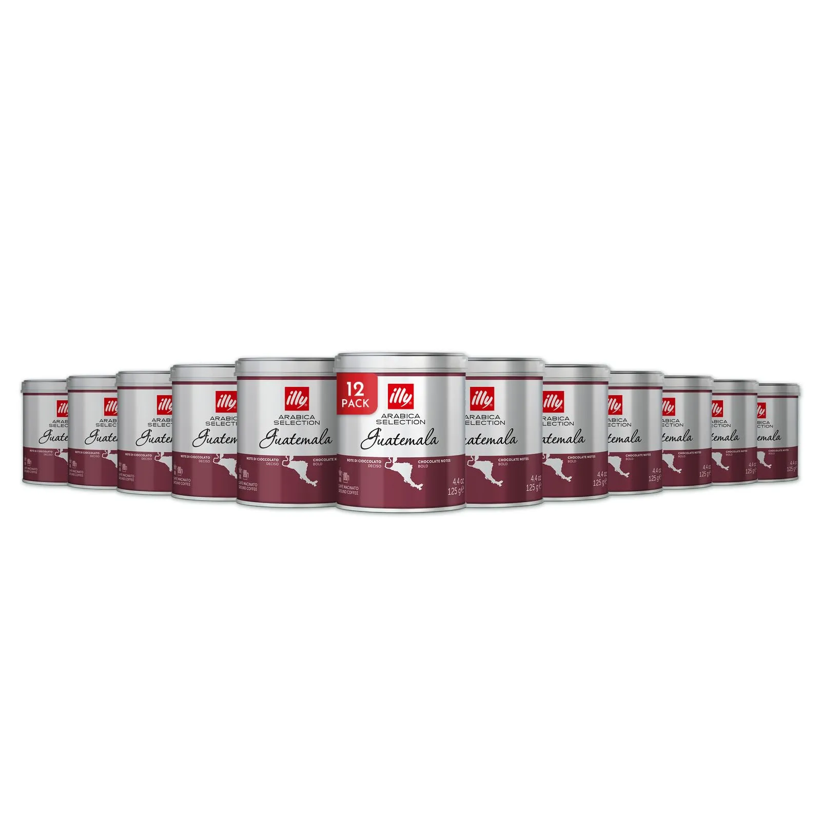 illy, Caffè Macinato per Moka Tostato Arabica Selection Guatemala, 12x125g