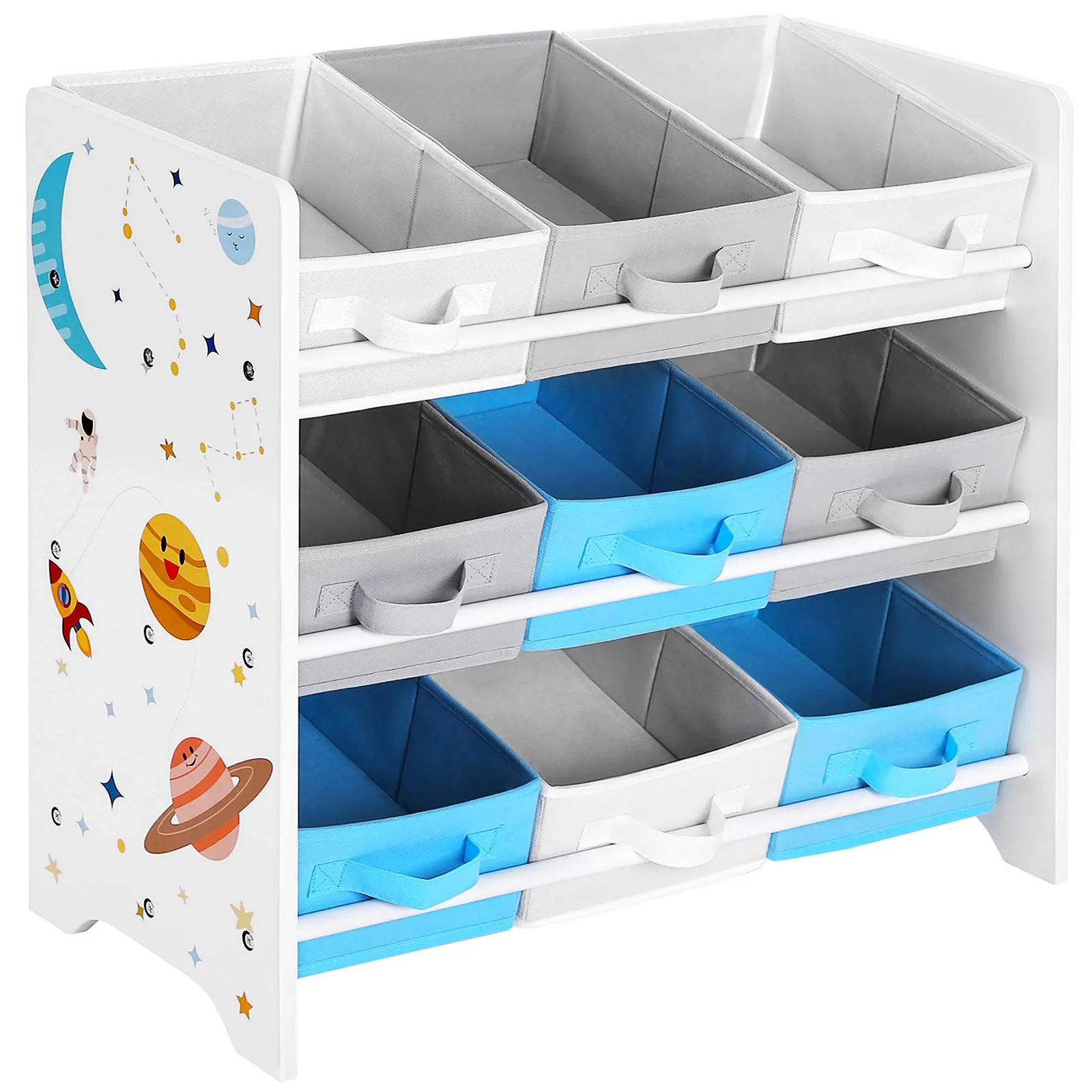 SONGMICS Scaffale per Giocattoli con 9 Contenitori, Struttura in MDF