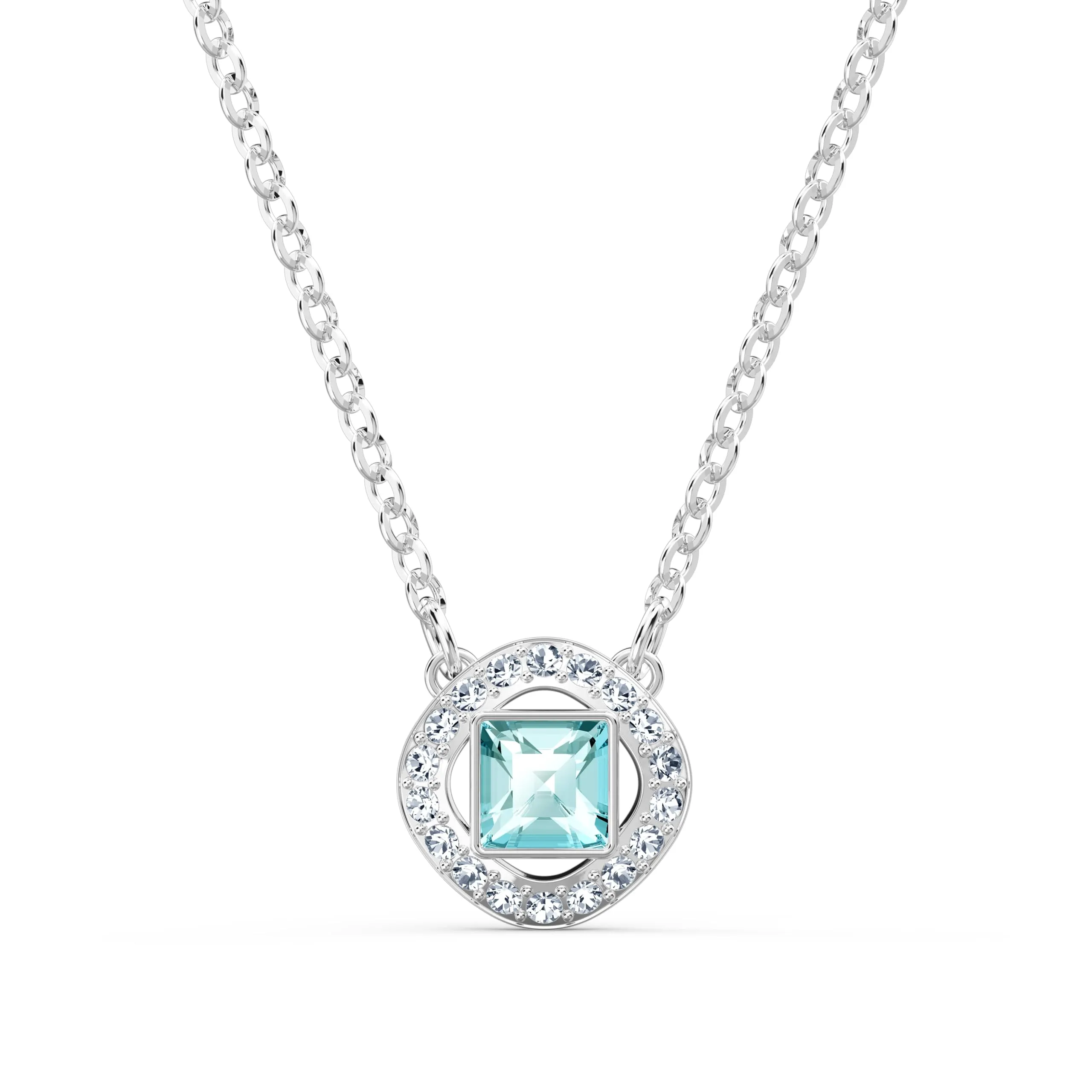 Swarovski Collana Una Angelic, Blu, Placcato rodio