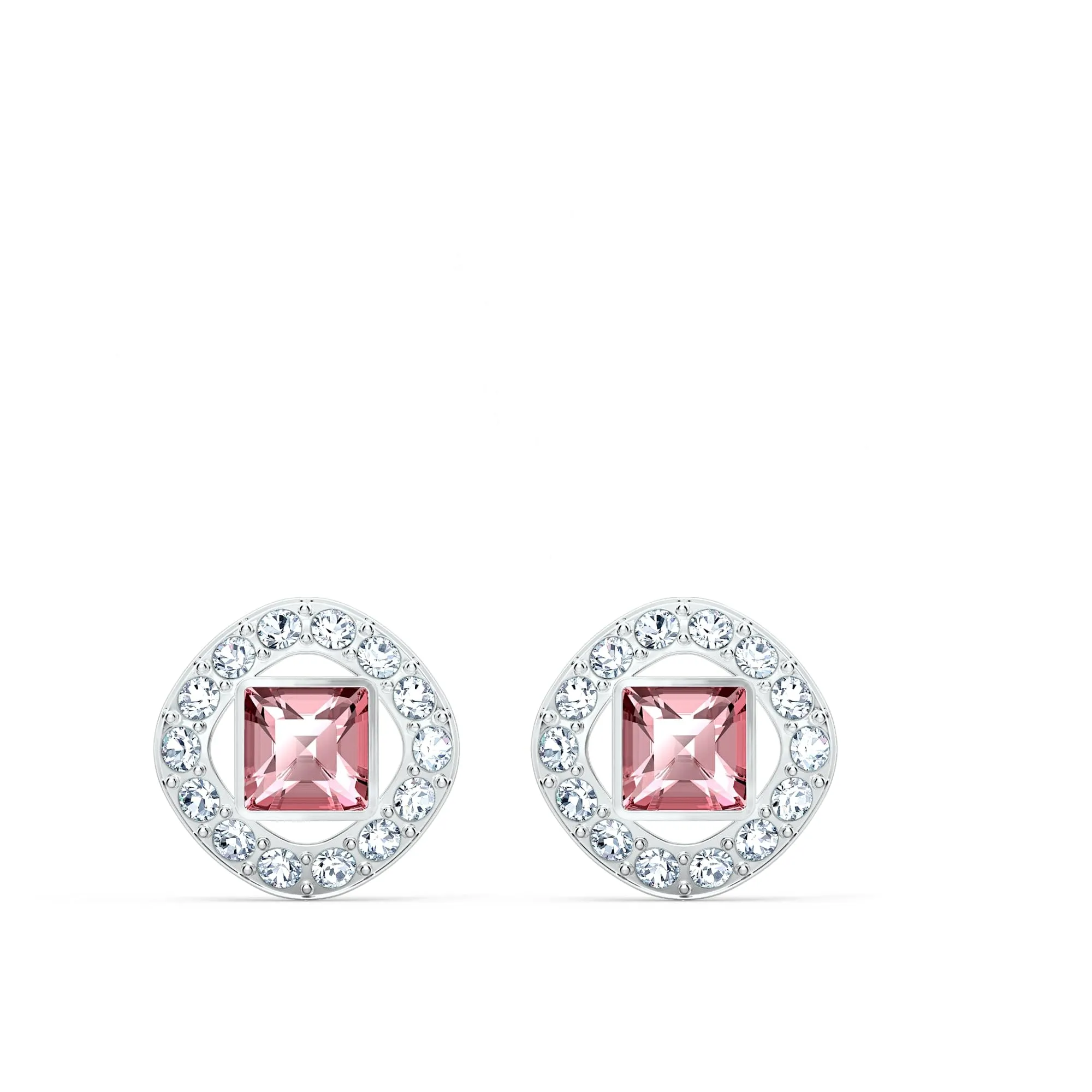 Swarovski Orecchini a lobo Una Angelic, Rosa, Placcato rodio