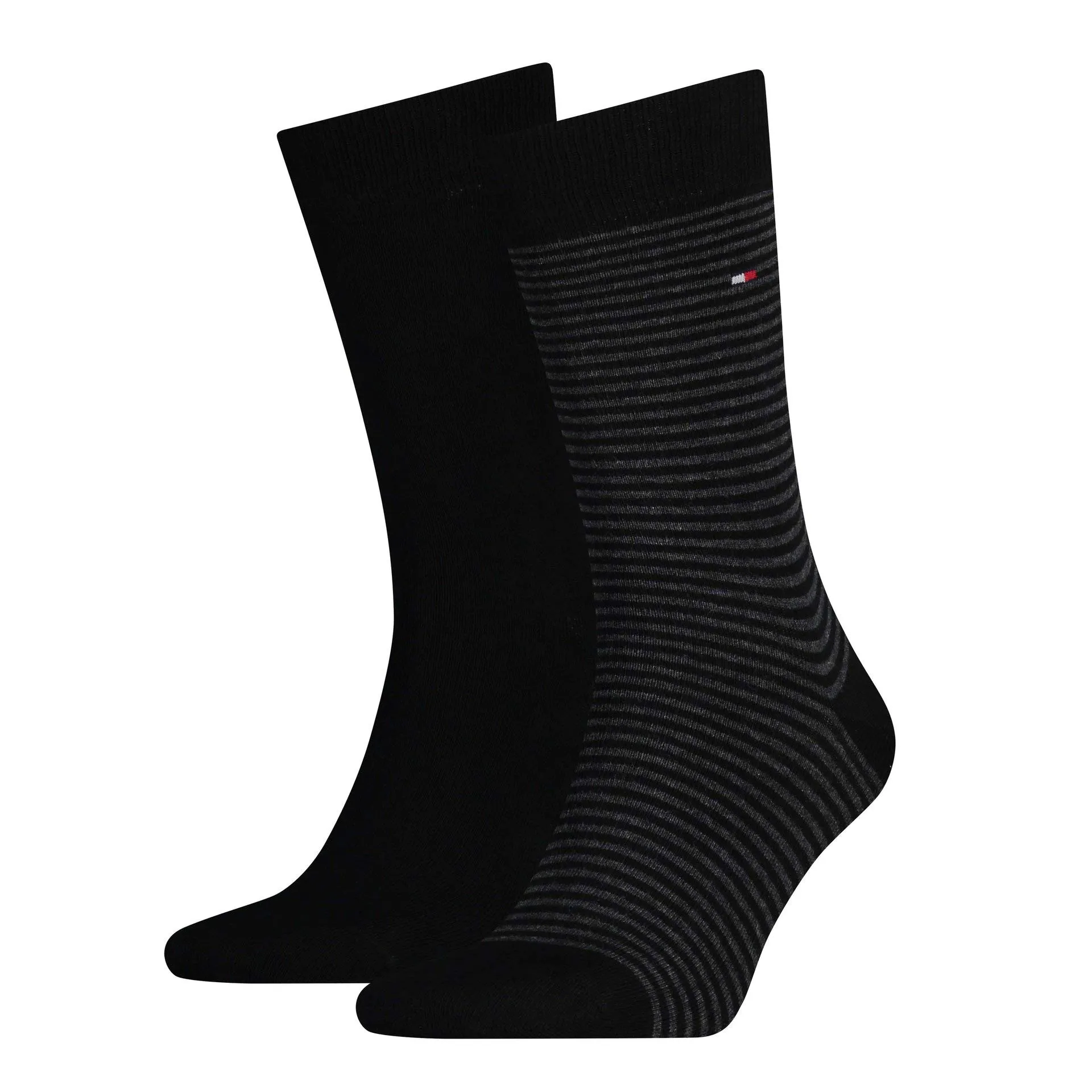 Tommy Hilfiger Classic, Calzini Uomo, Nero 094, 47-49 (Pacco da 2)