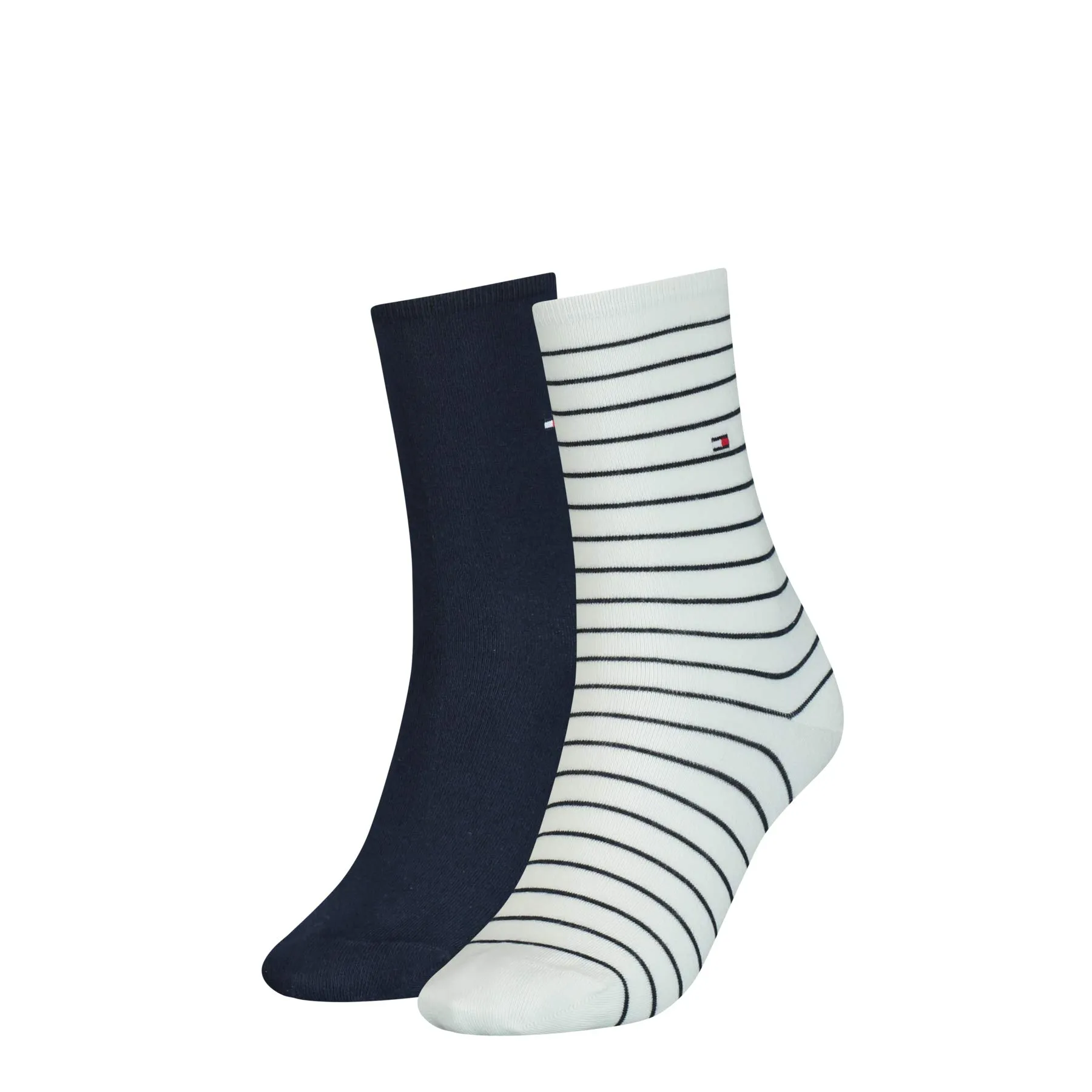 Tommy Hilfiger Classic, Calzini Donna, Bianco 494, 35-38 (Pacco da 2)